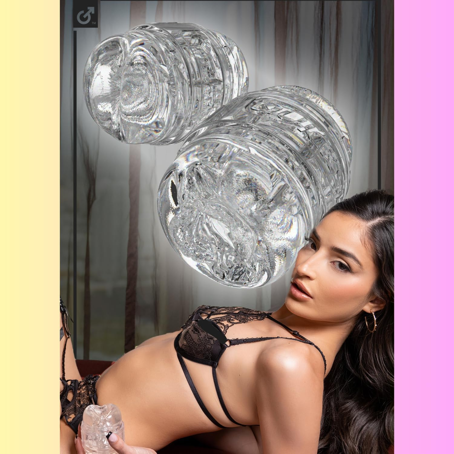 Fleshlight Girls | Emily Willis Quickshot | Clear Open-Ended Male Sex Toy image number 3