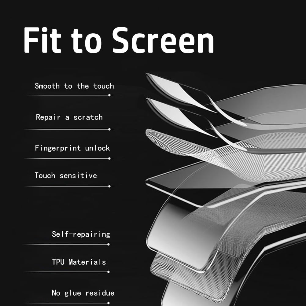 Hhfcryst Pack of 3 Hydrogel Film for Honor Magic V5, TPU Protective Film, Soft HD Clear Screen Protector, Scratch-Resistant, No Bubbles (Not Tempered Glass) image number 3