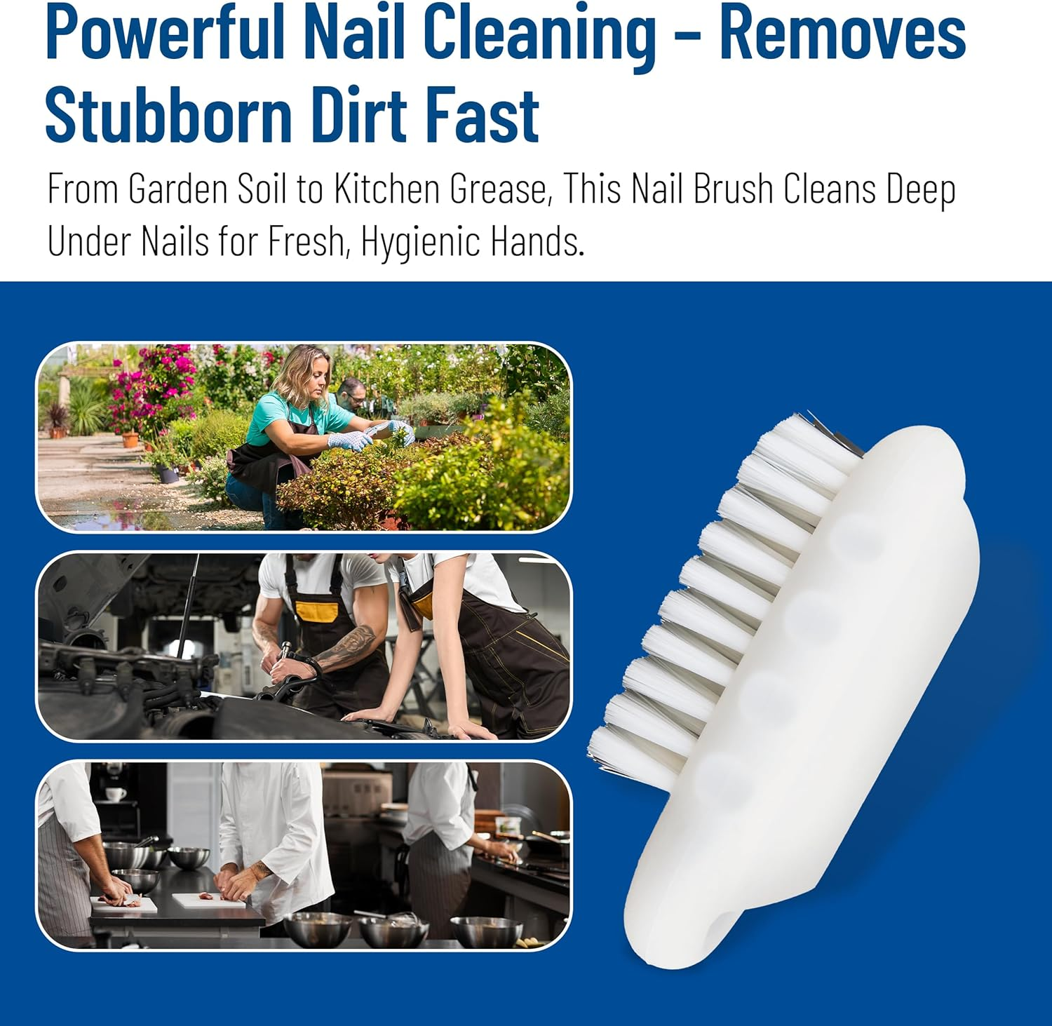 Carlisle Foodservice Products Hand and Nail Brush, White