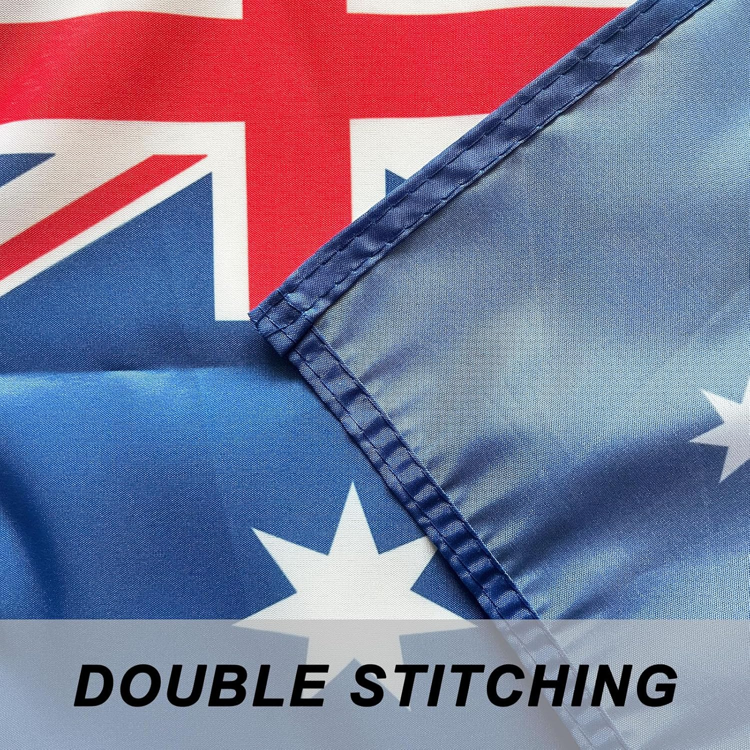 National Flag Banner Countries Flags 30X45Cm with 2 Metertelescopic Flagpole Stainless Steel Pole (Australia) image number 3