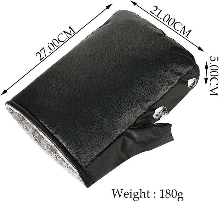 7JI Motorcycle Handlebar Mittens Muffs, Bike Handlebar Mitts Waterproof and Windproof Motorcycle Gloves Winter with Reflective Tape, Thickened Winter Gloves for Men and Women image number 4