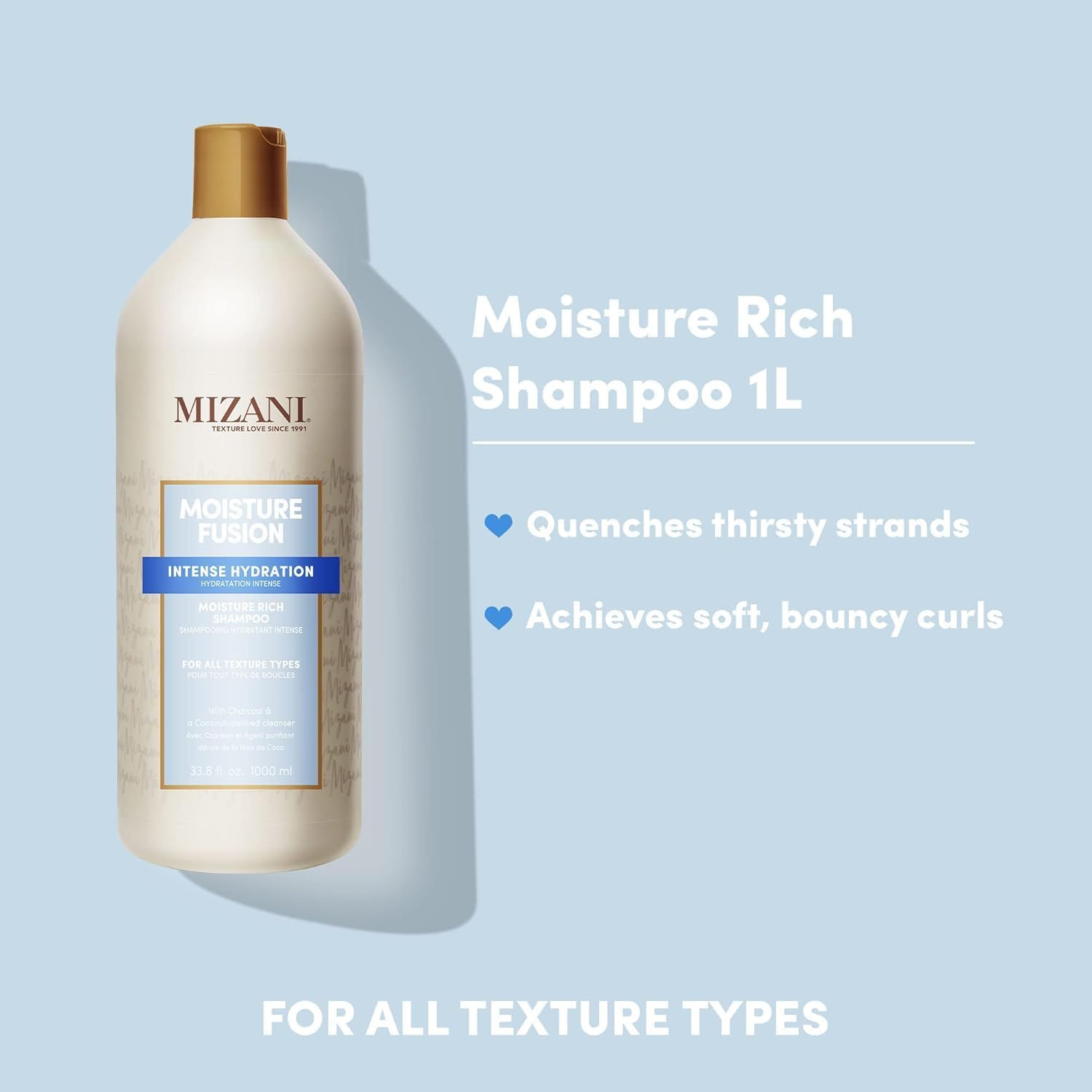 Mizani Moisture Fusion Rich Shampoo by Mizani for Unisex - 33.8 Oz Shampoo, 999.6 Millilitre image number 1
