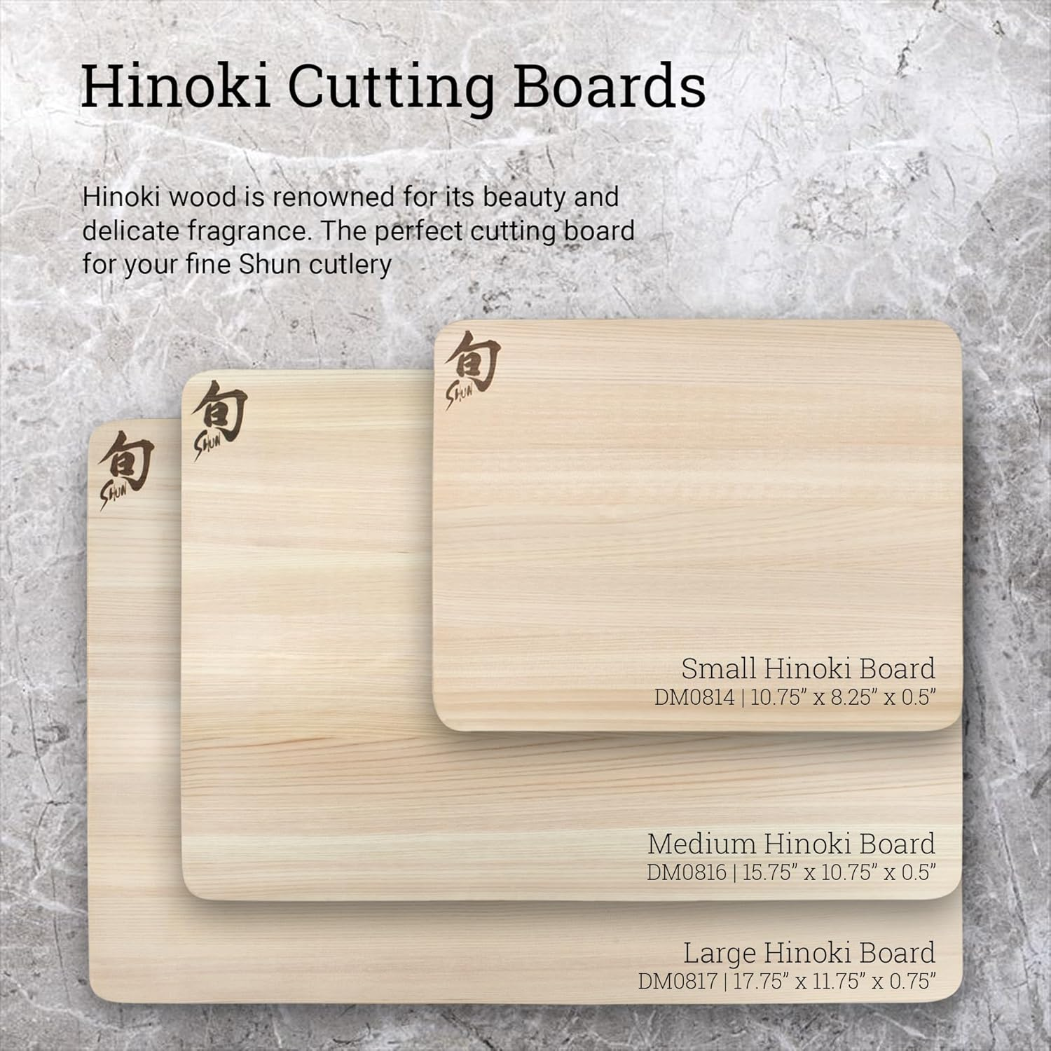 Shun Cutlery Large Hinoki Cutting Board, 17.75" X 11.75" Large Wooden Cutting Board for Kitchen, Medium-Soft Wood Preserves Knife Edges, Forest Stewardship Council Certified, Japanese Chopping Board image number 5