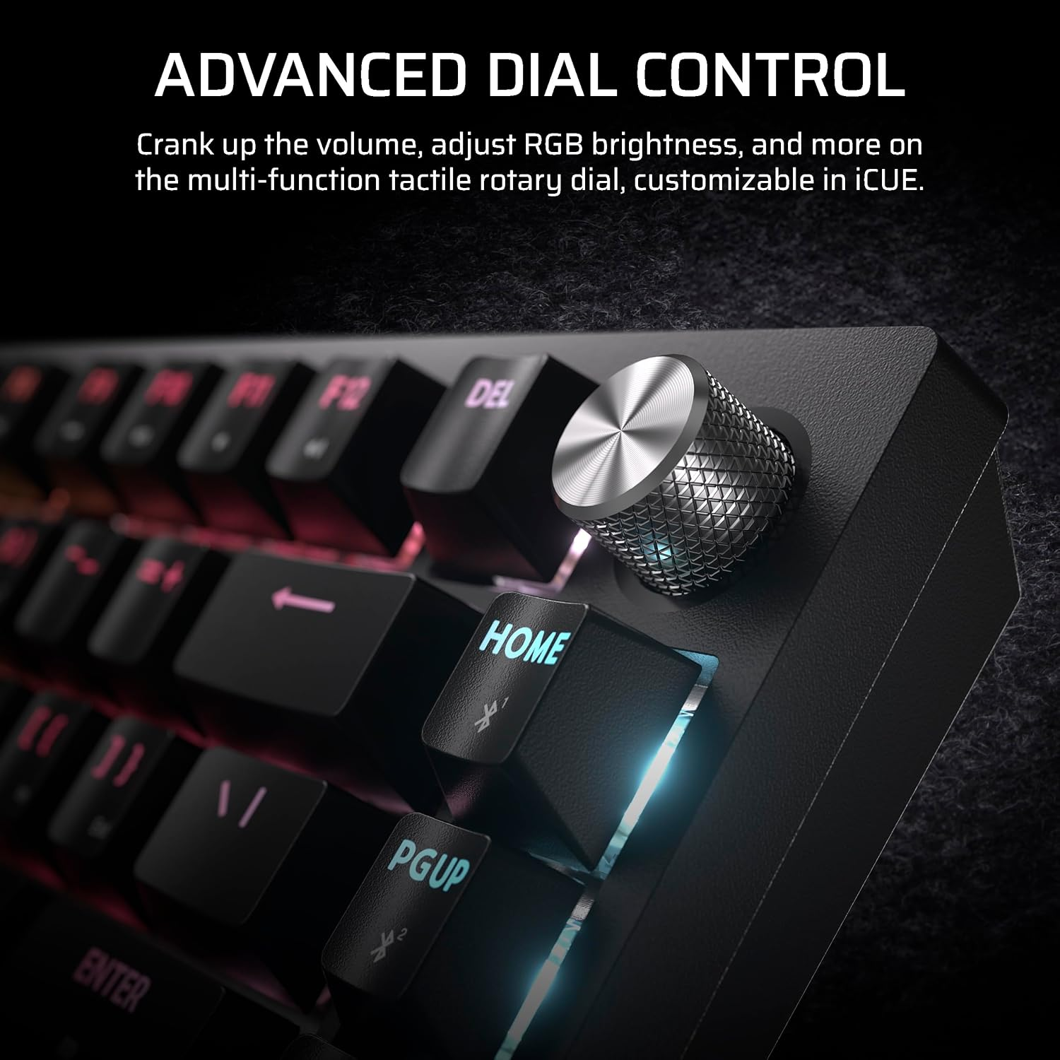 CORSAIR K65 plus Wireless 75% RGB Hot-Swappable Mechanical Gaming Keyboard &ndash; Pre-Lubricated CORSAIR MLX Fusion Tactile Switches &ndash; Dual-Layer Sound Dampening &ndash; PBT Keycaps &ndash; QWERTY NA &ndash; Black image number 4