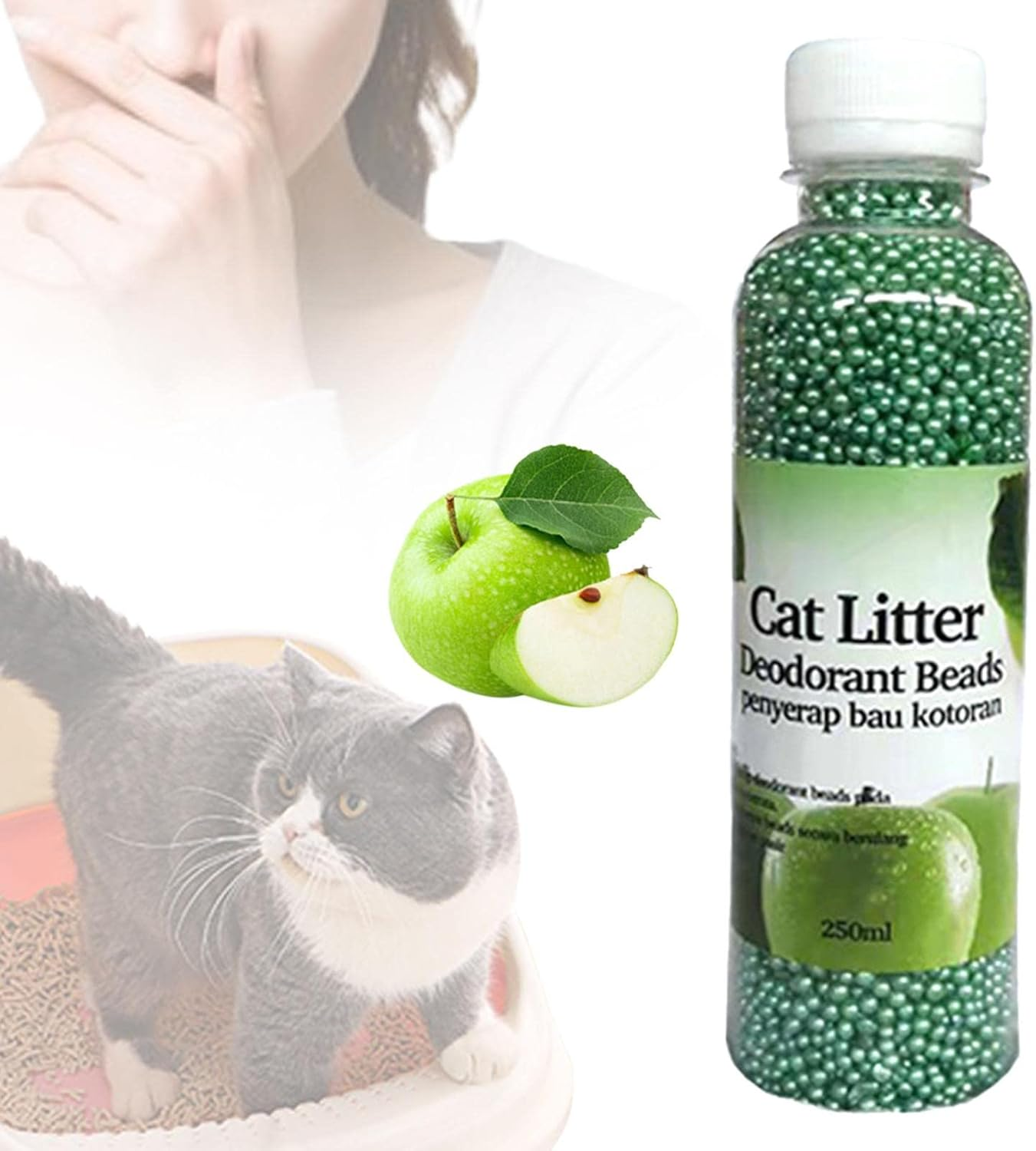 Generic Cat Litter Odor Control Solution for Home and Room, Green - Coffee image number 4