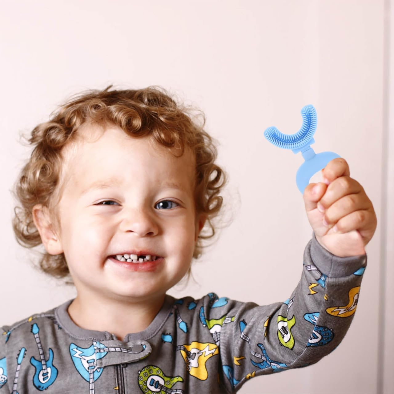 Snowman U-Shaped Silicone Toothbrush Head for Kids Manual Toddler Tooth Brush with Soft Silicone Bristles Comfortable Oral Cleaning Tool for Child Dental Clean image number 4