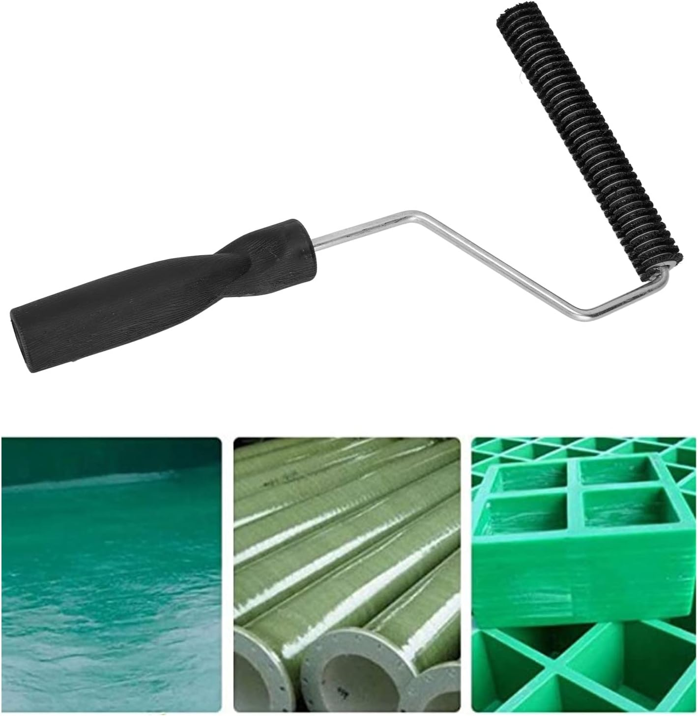 Fiberglass Roller,Portable Tub Fiberglass Roller Tool Kit Resin Laminating Bubble for Window Bathtub Door (Type D) image number 1