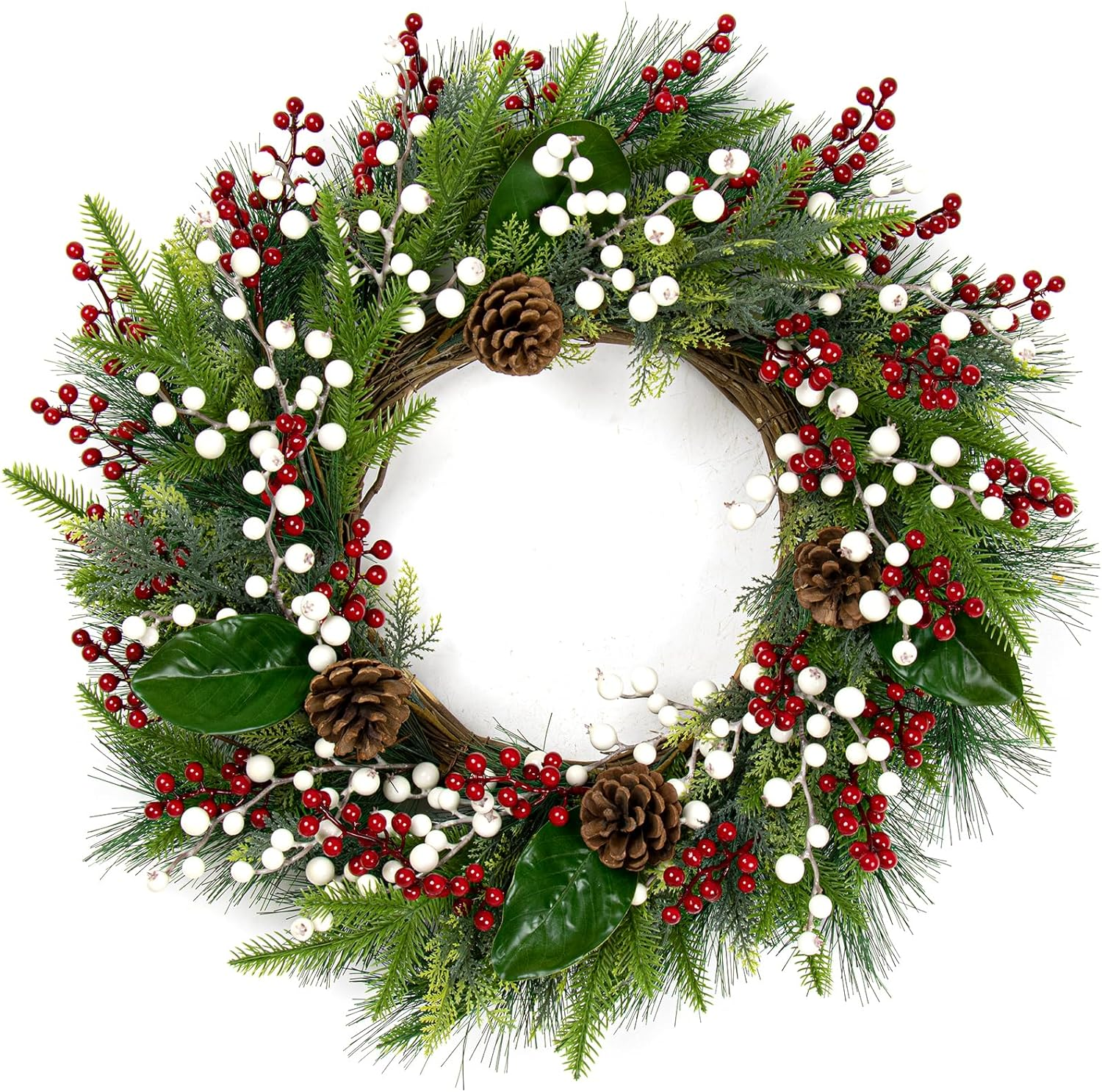 32 Pack Christmas Berries for Crafts Artificial Red Berry Stems Red Berry Picks Holly Berries for Christmas Tree Wreath DIY Holiday Decorations (6.5Inch) image number 1