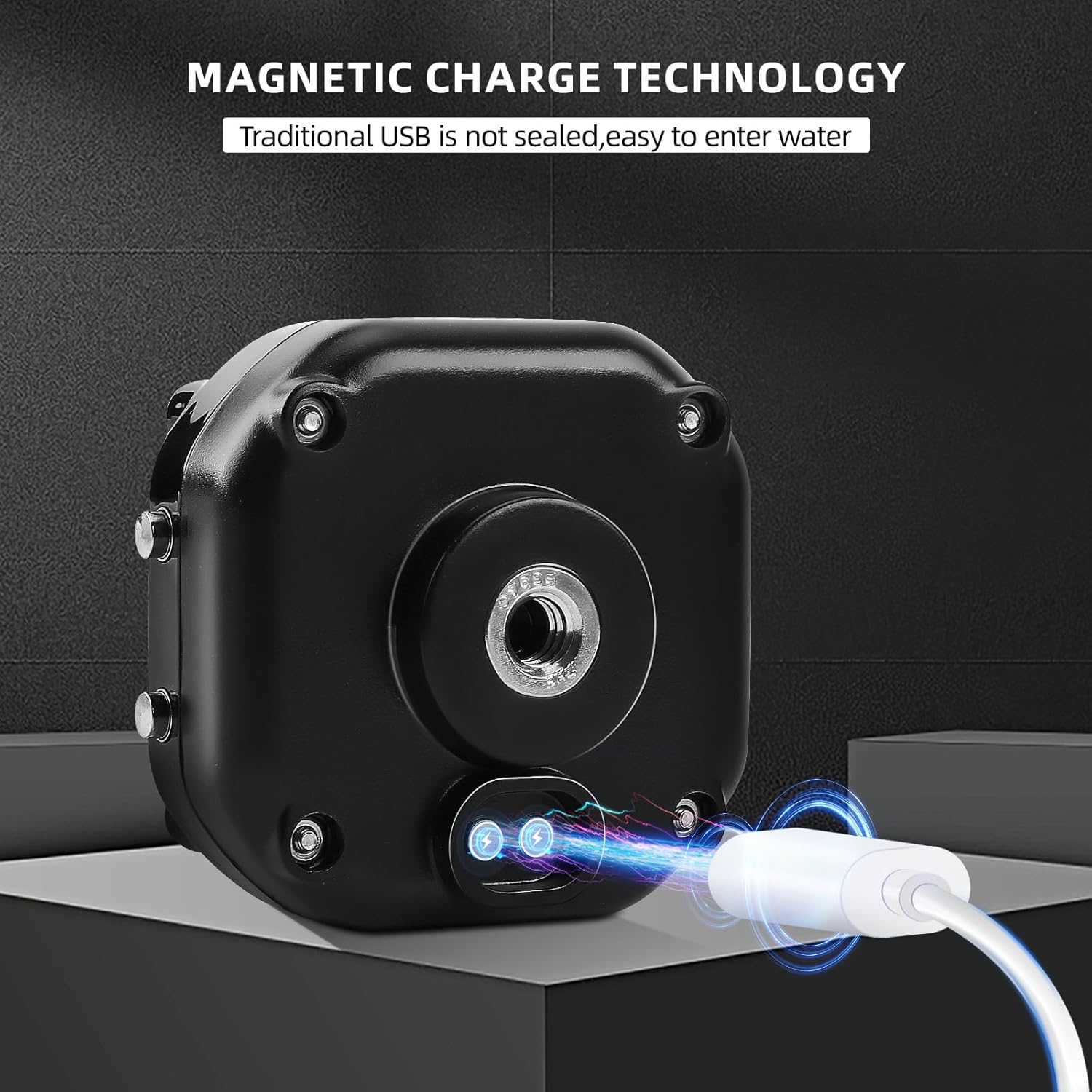 Motorcycle Wireless Tyre Pressure Monitoring System, Motorcycle TPMS with 2 External Sensors, LCD Display, IP67 Waterproof Dustproof, Motorbike Tyre Temperature Alarm, Two-Wheeled Motorcycle TPMS image number 1