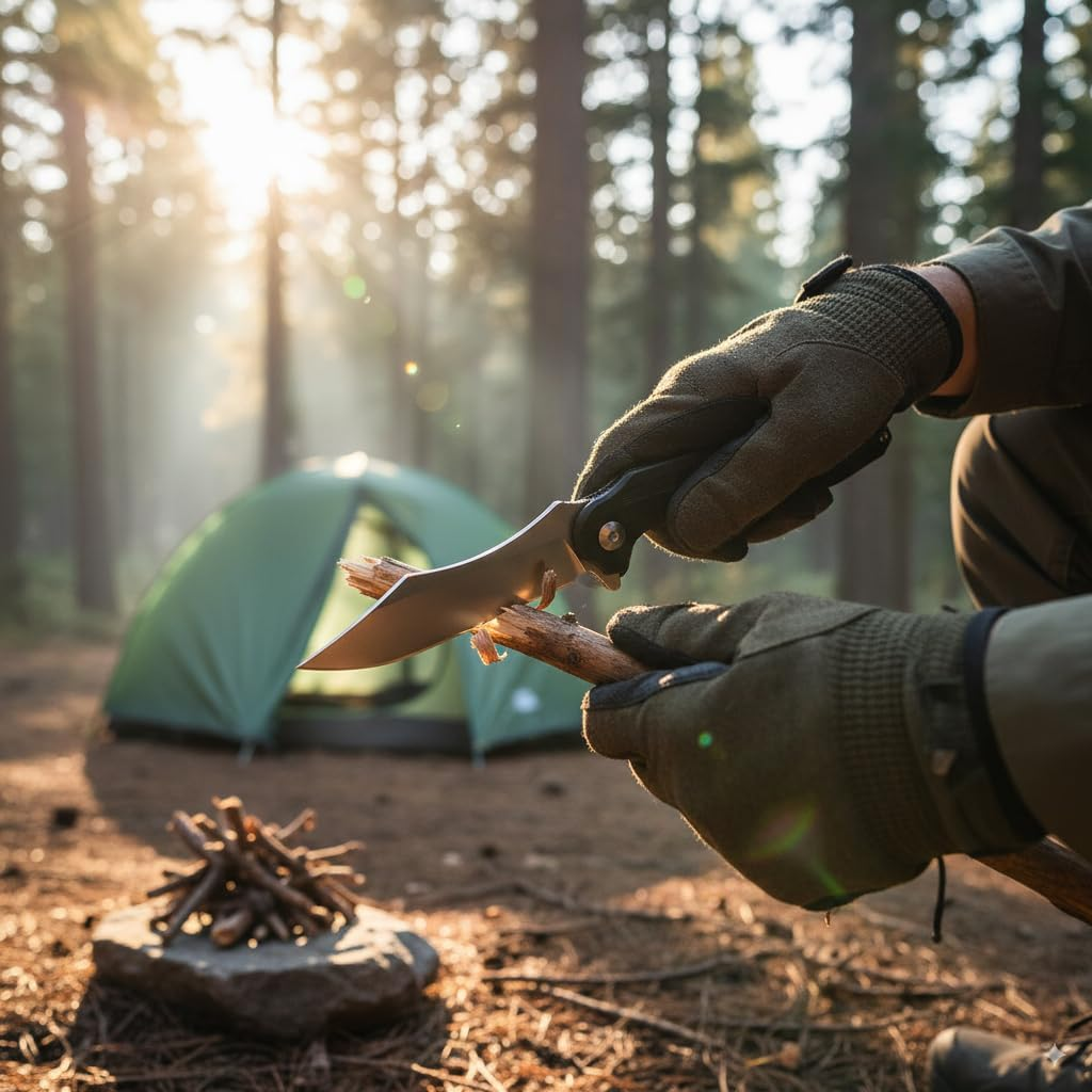 Knife Master 8.7 Inch Folding Knife, D2 Steel for Camping, Outdoors, Bushcraft and Survival, G10 Handle image number 5