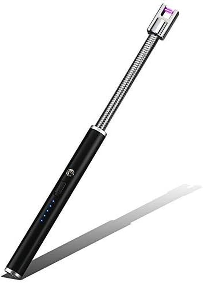 Kitchen ARC Flameless USB Lighter BBQ Windproof Portable Candle Rechargeable (Black) image number 3