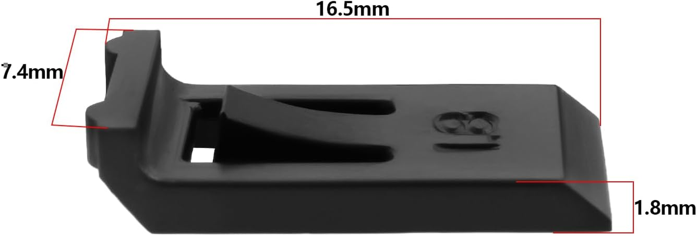 Ecsing 10X Hinge Restrictors Angle Stops Hinge Clip Compatible with Blum 74.1103 for 107 Degree Hinges Black(16.5Mm X 7.4Mm X 1.8Mm)