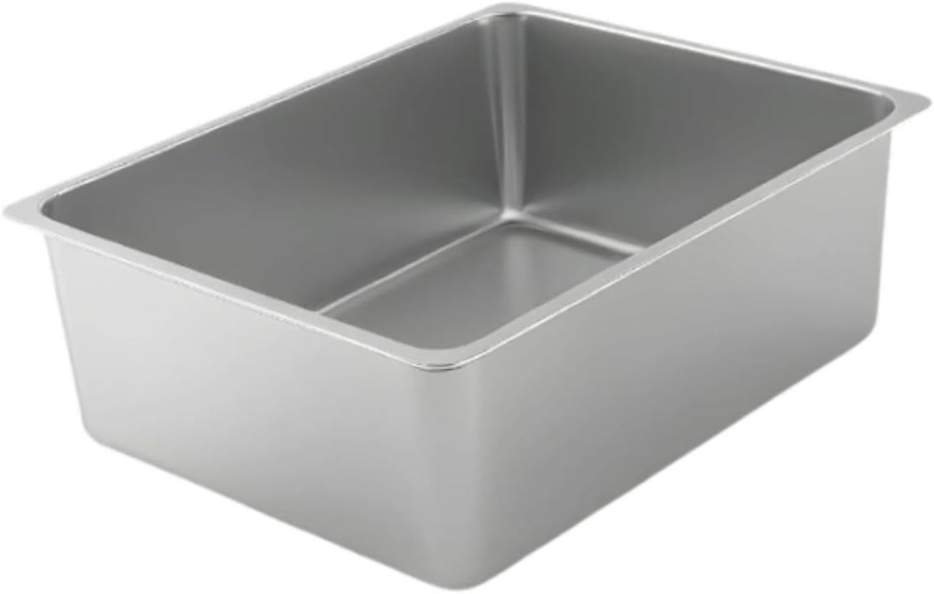 ＡＷＨＡＯ Stainless Steel Litter Box, Sandbox, Anti- Kitten Toilet, High Sided Metal Litter Box, Litter Box, 36Cmx27Cmx15Cm image number 6