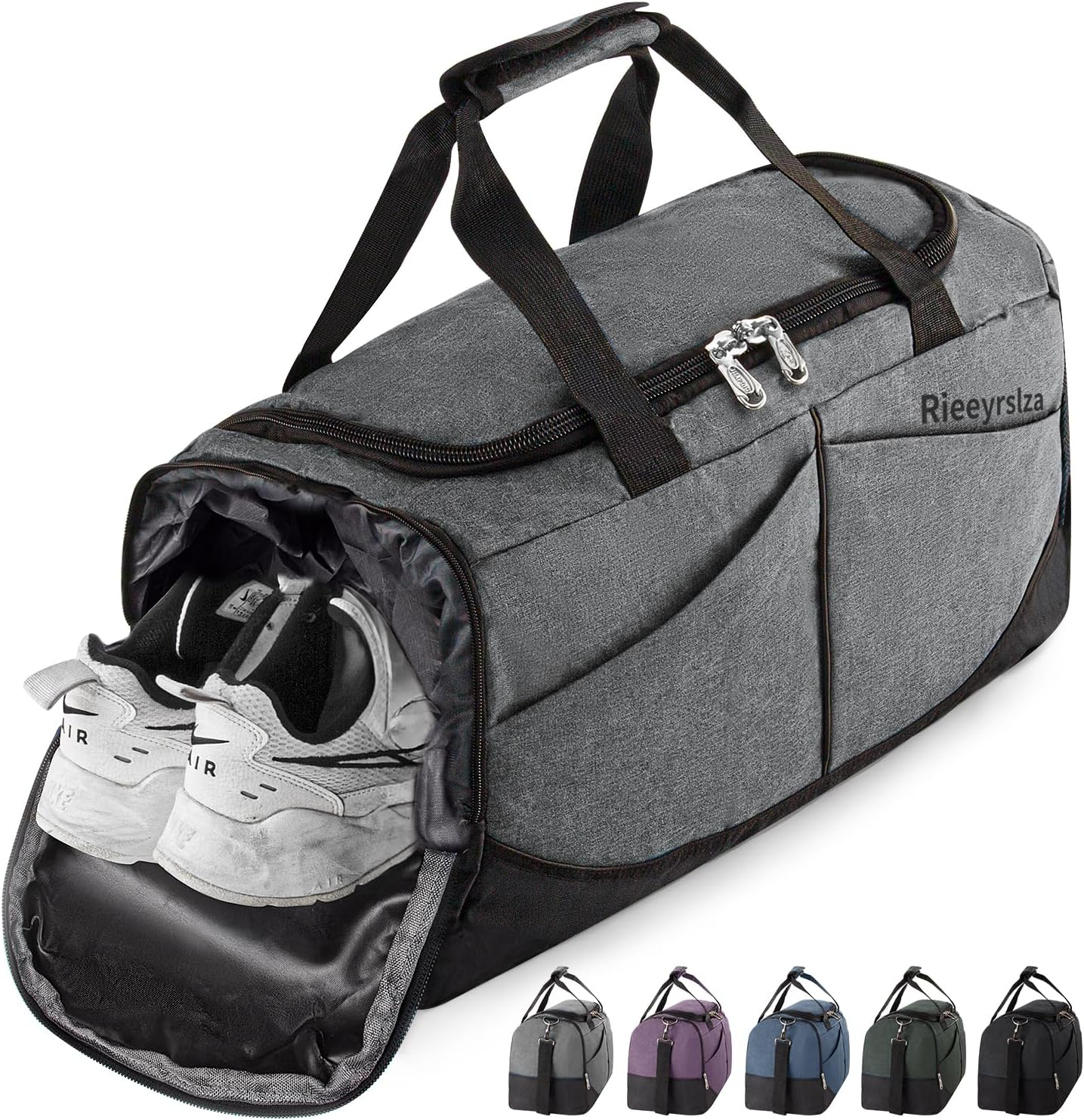 Sport Duffle Bag Sports Gym Bag with Shoes Compartment image number 5