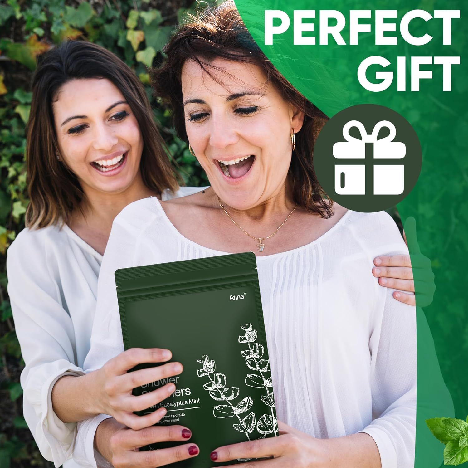 Afina Shower Steamers | Relief | Eucalyptus Mint | Natural Aromatherapy for Stress Relief and Relaxation | Spa Gifts for Women & Men (6 Count) image number 5