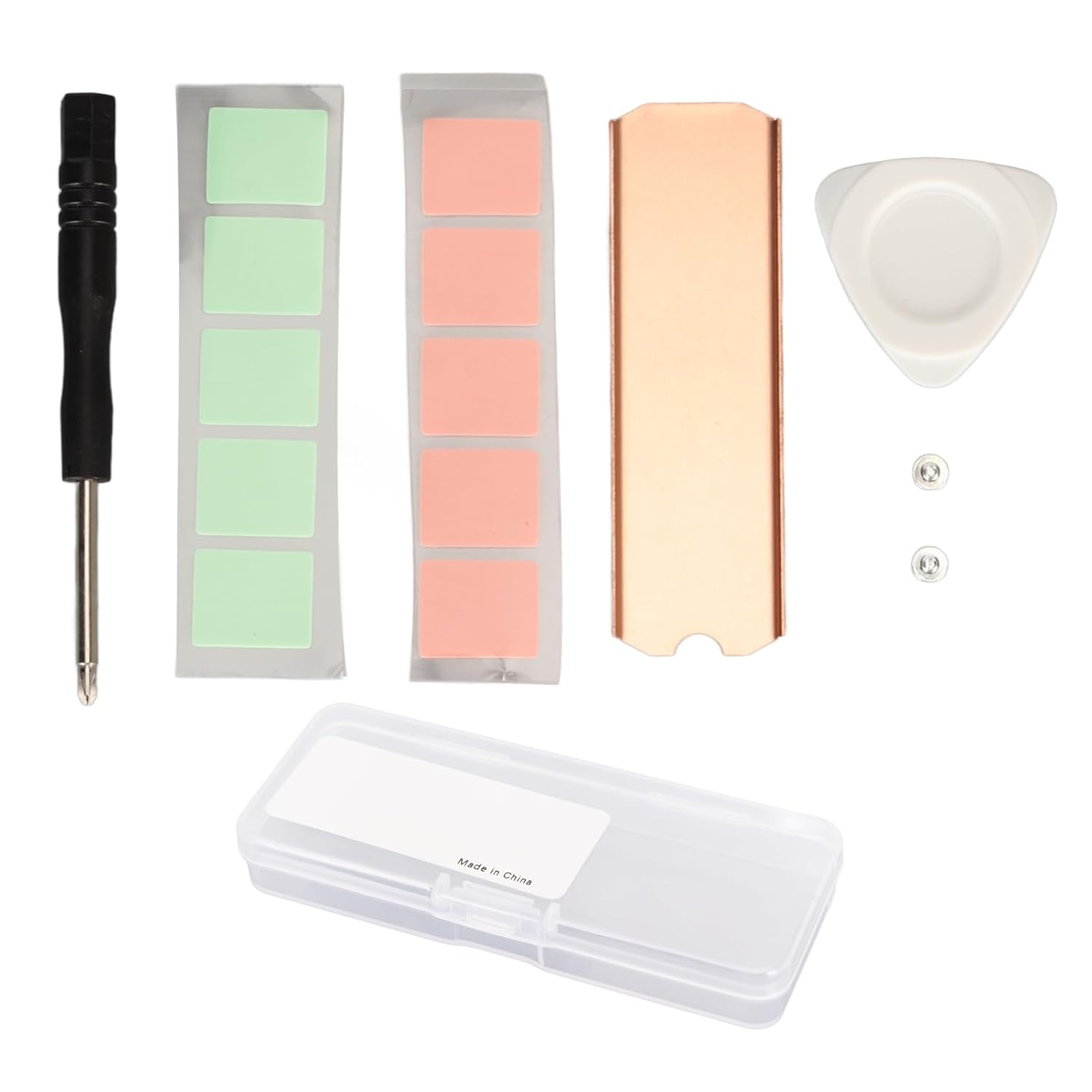 Fafeicy M.2 2280 SSD Copper Heat Sink, Precise Prevent Short Circuits SSD Copper Heat Sink Prevent Burrs Stable with Silicone Thermal Pad for Laptop image number 3