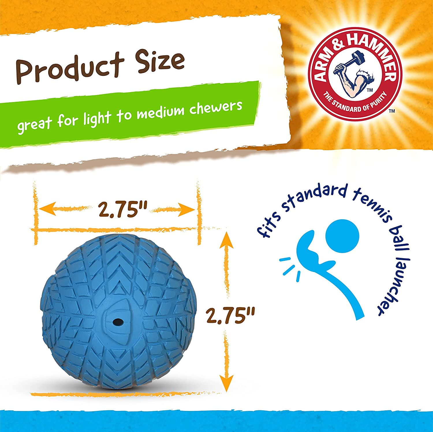 Arm & Hammer Super Treadz Blowfish Dental Toy for Dogs image number 4
