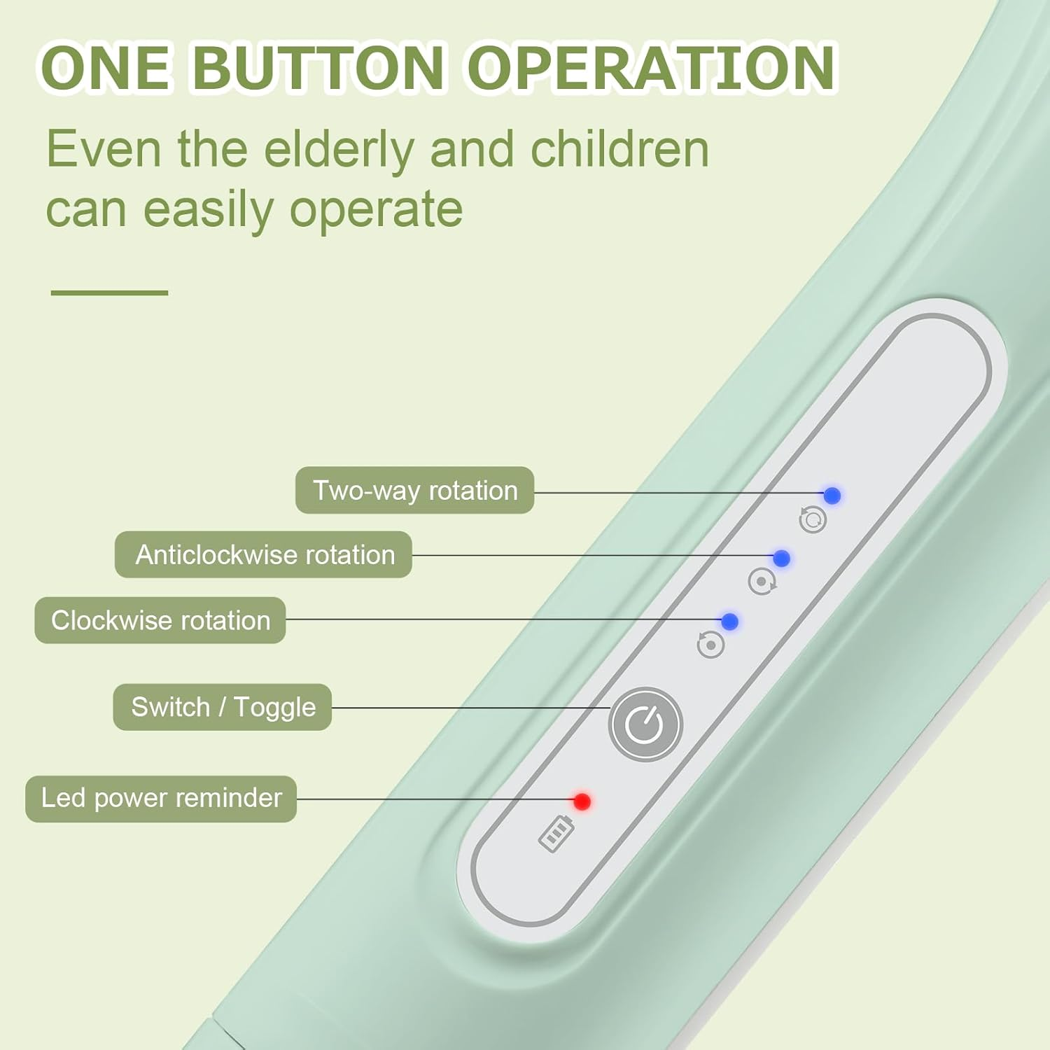 LINGSFIRE Electric Body Bath Brush, Rechargeable Back Scrubber for Shower, Long Handle Exfoliating Bath Brush for Shower, Lotion Applicator for Back, Silicone Body Scrubber with 6 Shower Brush Heads