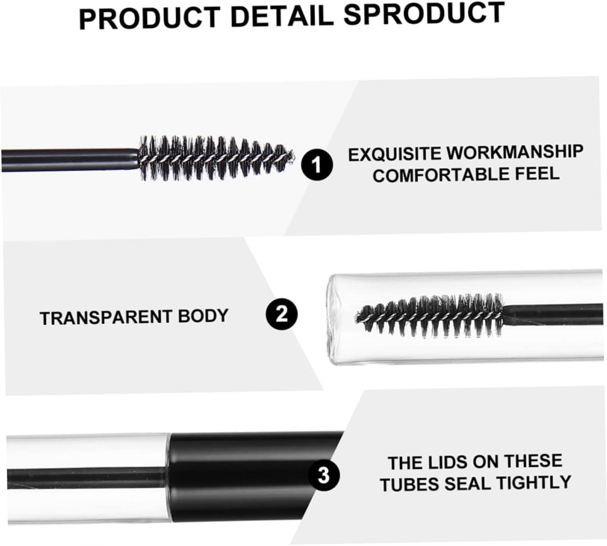 MERRYHAPY 2 Sets 10Ml Refillable Glass Bottles Mascara Tubes and Funnels for Travel Outdoor Essential Oils and Perfumes Sample Containers image number 5