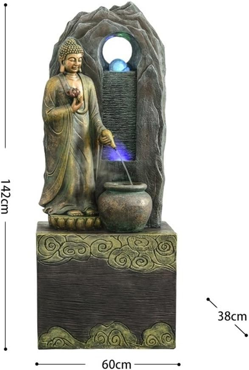 Outdoor Fountain Fortune-Attracting Water Fountain Floor-Standing Ornaments Circulating Living Room Feng Shui Wheel image number 1