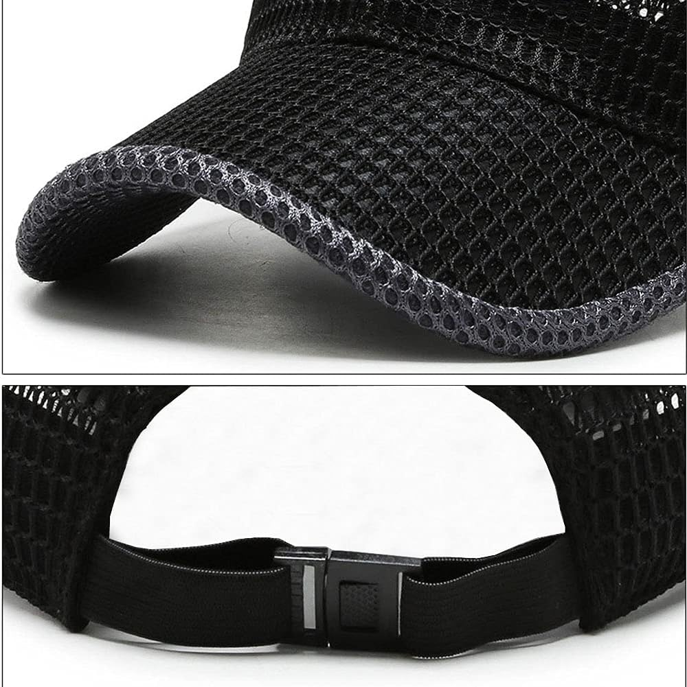 FASHIXD Summer Mesh Baseball Cap for Men Women Trucker Mesh Hat Baseball Hats Outdoor Sports Running Hat - 1-Gray image number 4