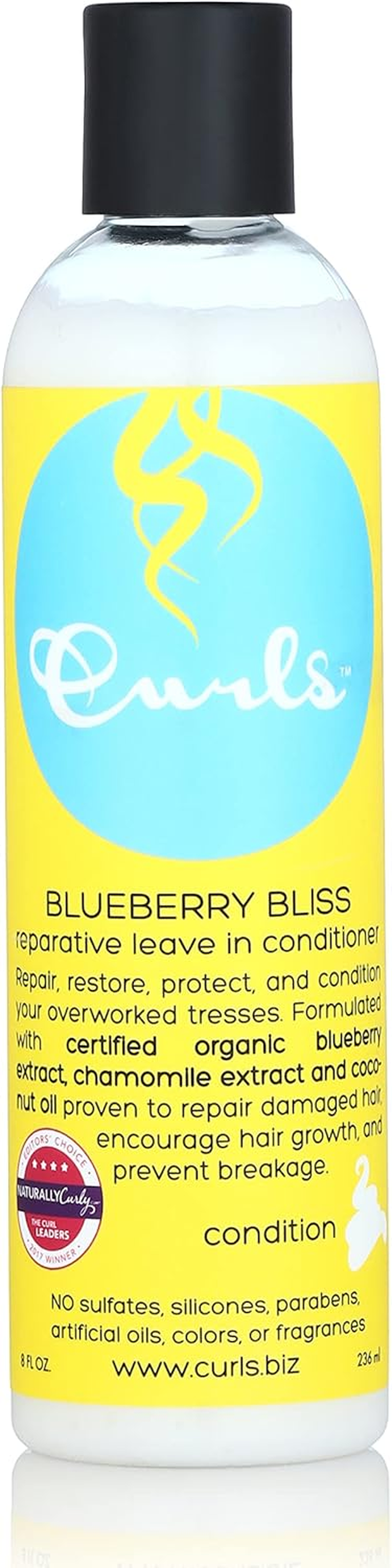 Curls Blueberry Bliss Reparative Leave in Conditioner - Repair Damage and Prevent Breakage - Encourage Hair Growth - for All Types 8 Oz image number 3