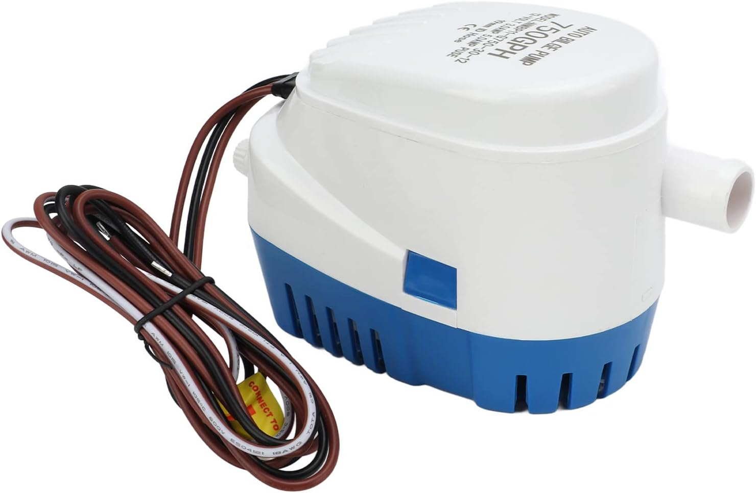 Boat Blige Water Pump, High Efficiency 12V 19Mm ID Good Sealing Automatic Submersible Electric Bilge Pump for Boats, Rvs, Caravans image number 5