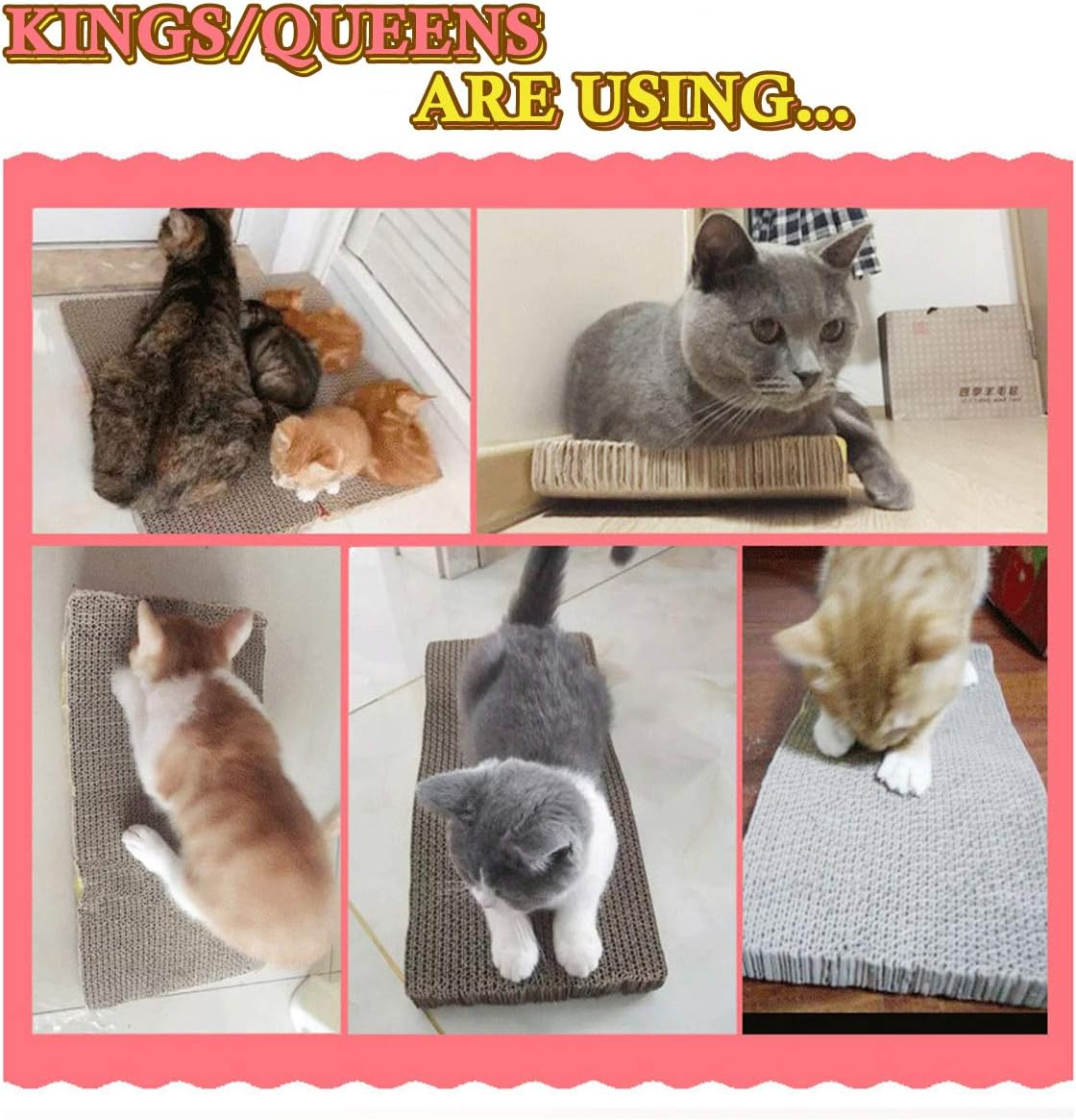 LE YOU PET Cat Scratching Boards of Various Shapes with Free Catnip (M Shape) image number 4