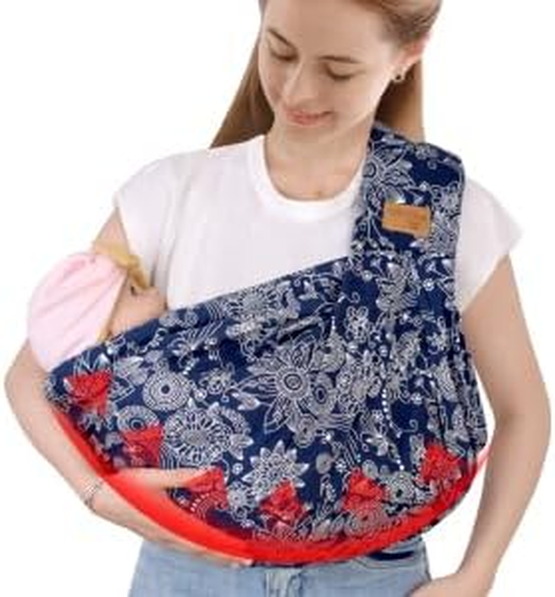 CUBY Baby Carrier Sling, Baby Essentials for Newborn Natural Cotton Adjustable Baby Carriers from Newborn Comfortable Easy Wearing Nursing for Infant Toddler Wrap Sling for Newborn (Blue Celadon) - Blue Celadon image number 2