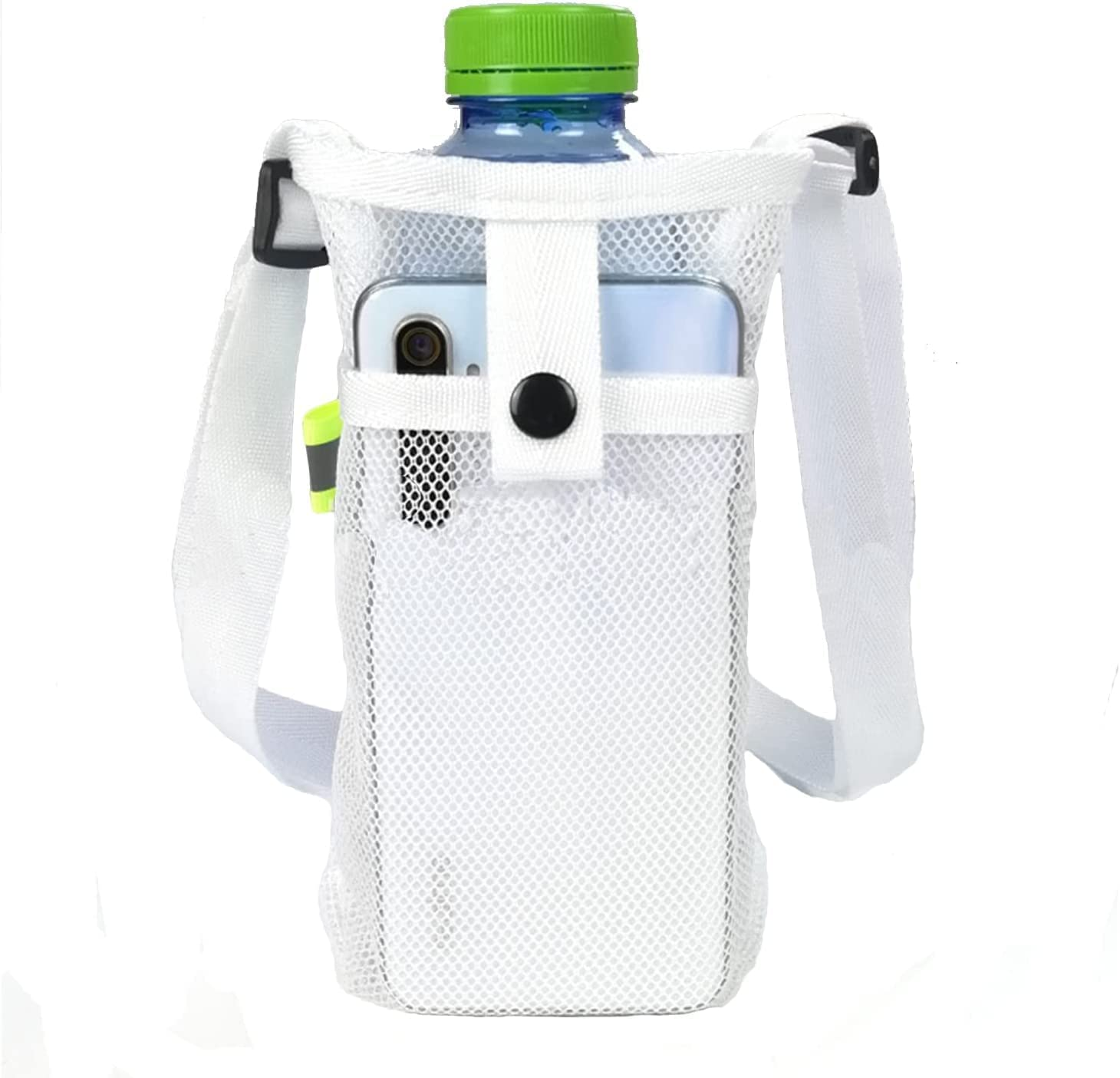 Water Bottle Holder, 2Pcs Water Bottle Carrier with Adjustable Shoulder Strap, Beach Bottle Bag, Water Bottle Sling Dog Water Bottle Sleeve for Sports Gym Hiking Camping Walking