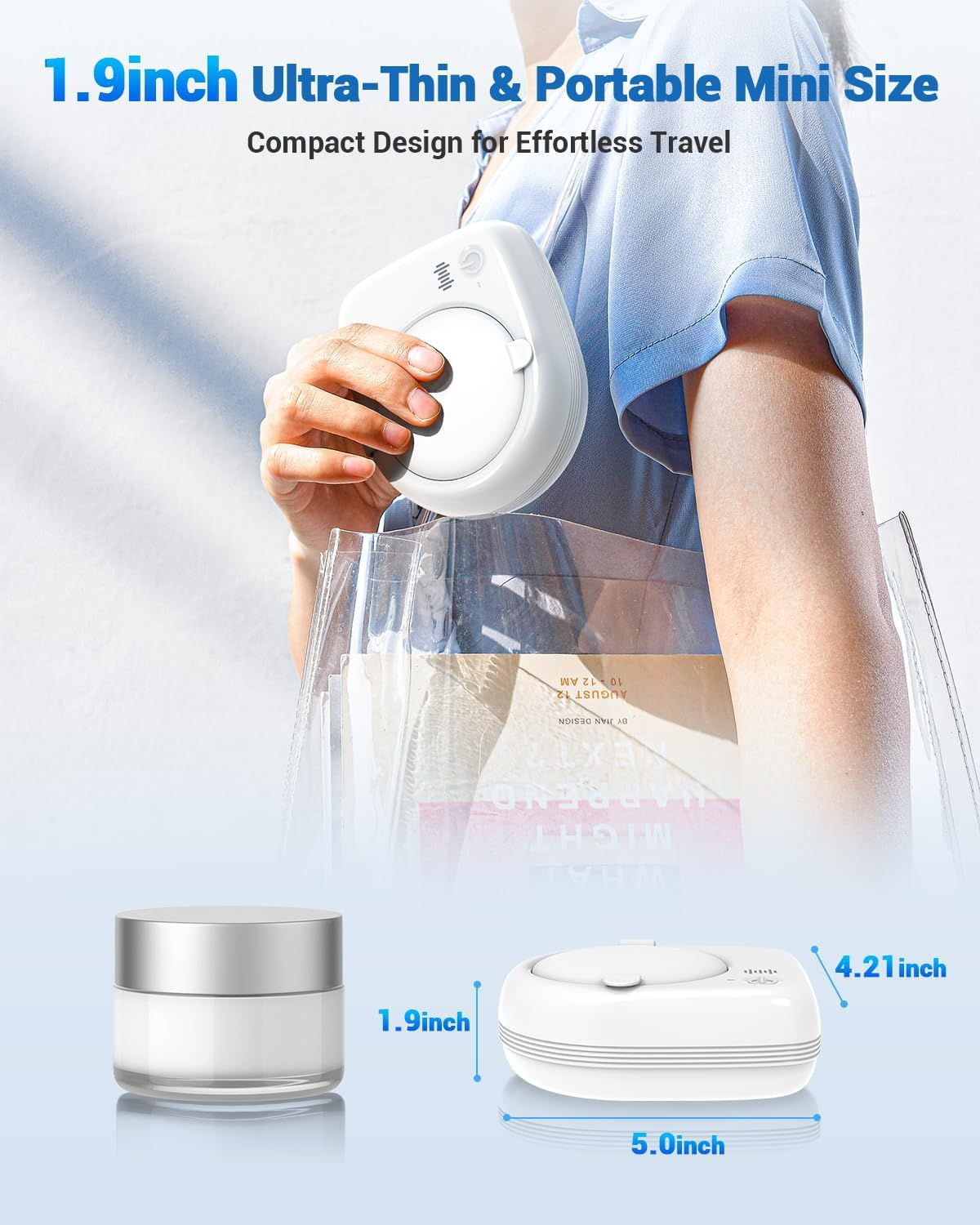 Ultrasonic Retainer Cleaner Machine 50Khz Portable Dental Pod for Dentures Mouth Guard Brace Toothbrush Head Fast Cooling Quiet Operation Universal Dental Appliance Cleaning image number 5