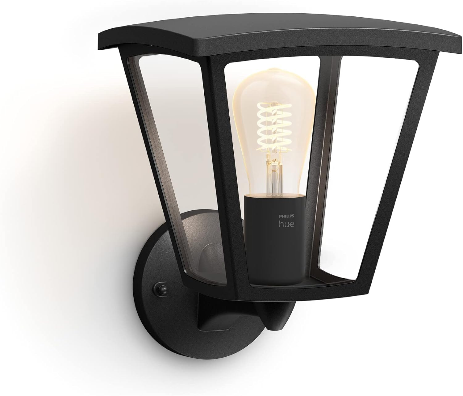 Philips Hue Inara White Smart Light Wall Lantern. (Black) for Outdoor Smart Home Lighting, Patio, Terrace and Garden image number 1