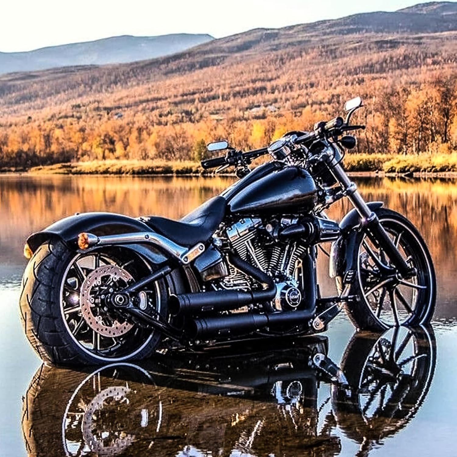 DREAMIZER Universal 8MM/10MM Black Mini Oval Side Mirrors Motorcycle Rear View Mirrors Compatible with Harley Road King Softail Street Electra Glide Dyna Iron 883 Sportster 1200 image number 4