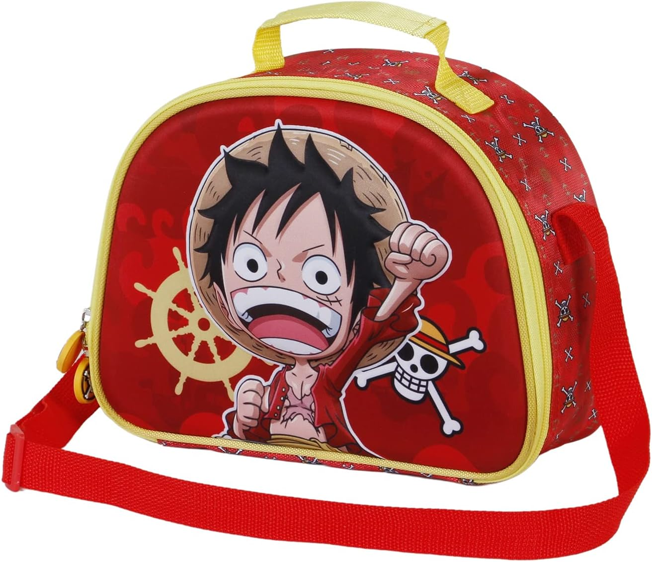 One Piece Luffy-3D Lunch Bag, Red, Red, 3D Lunch Bag Luffy image number 3