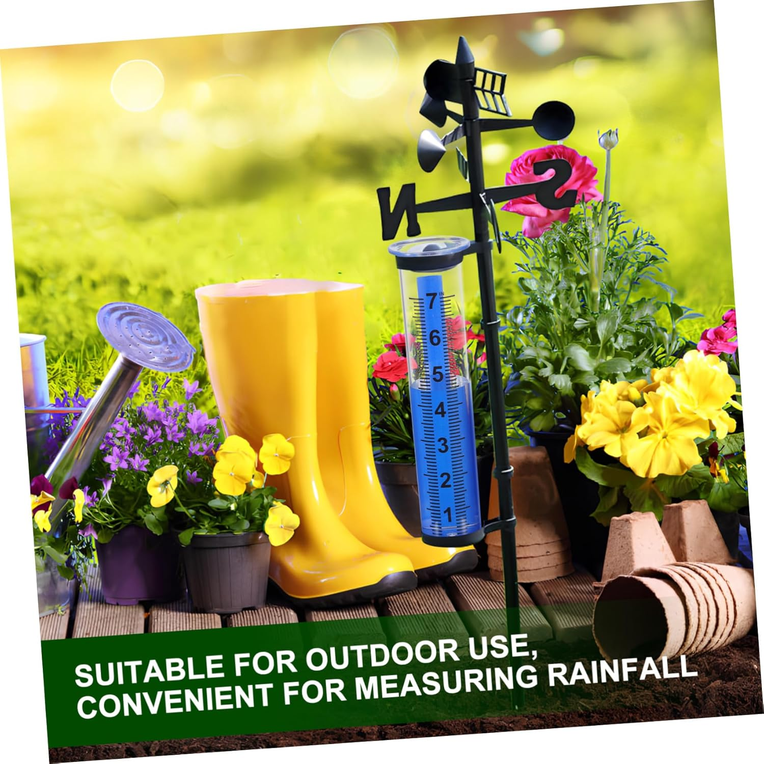 Didiseaon 2 Pcs Rain Gauge Replacement Tubes Outdoor Plastic Water Measuring Tool with Clear Markings for Garden Lawn Patio Use Weather-Resistant