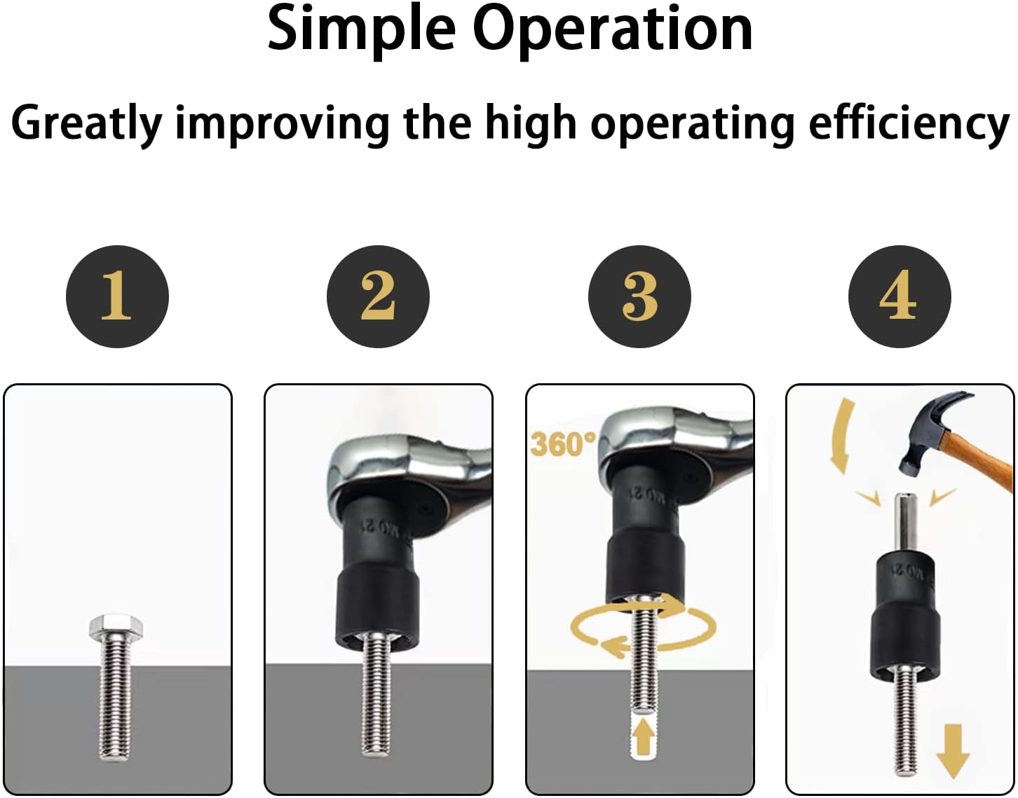 JEUCLEL 5PCS Twist Lug Nut Socket Set - 1/2 Inch Drive Damaged Nut Lock Remover Extractor - Rusted & Strip & Stripped & Stuck Locking Nut Removal Tool Kit with 17Mm 19Mm 21Mm 22Mm Sockets - 14Pcs Lug Nut Extractor 3/8 Inch Drive image number 2