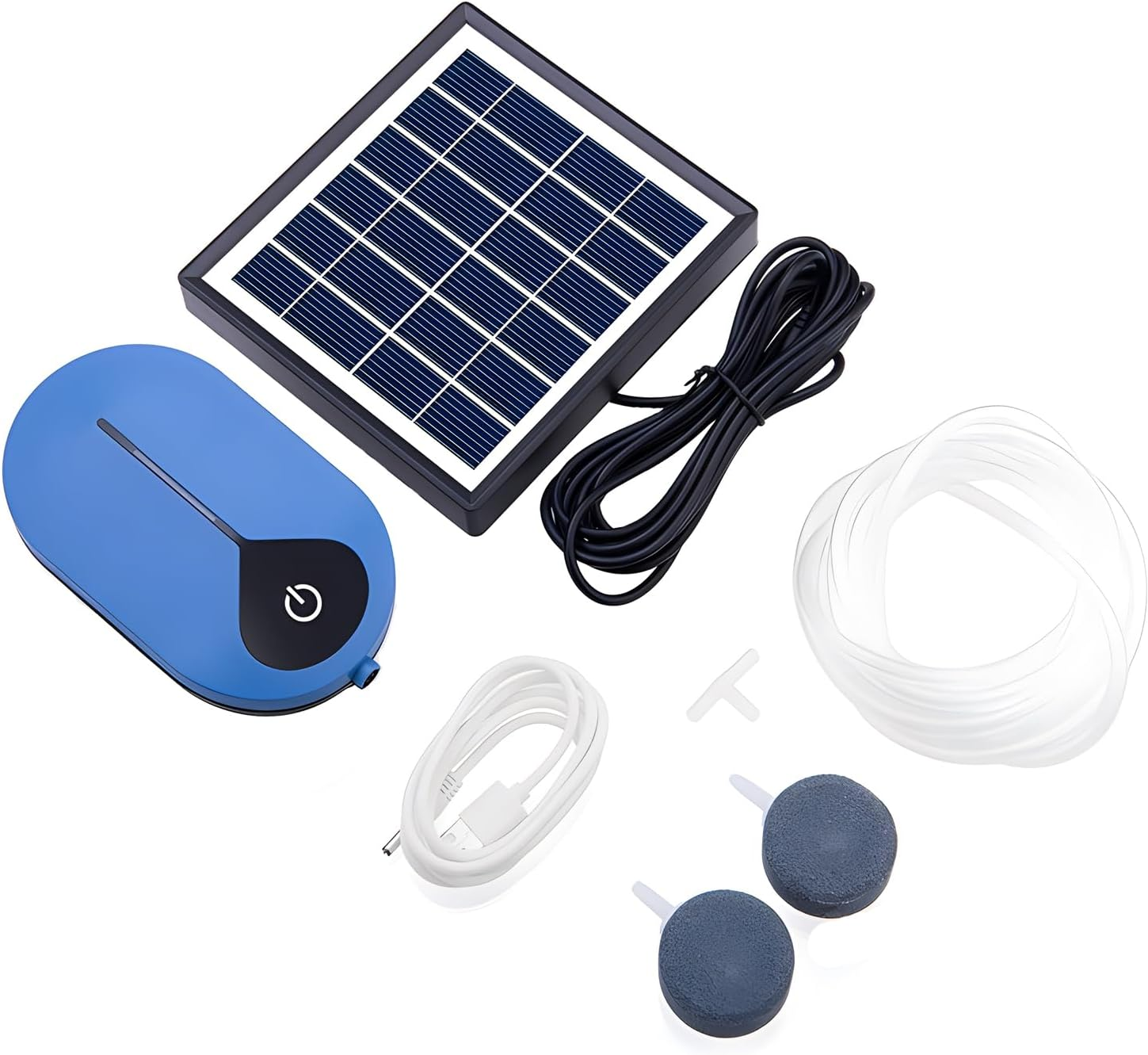 Meichoon Solar Aquarium Air Pump 1.5W Oxygenator 3 Modes Pond Bubbler Oxygenation for Fish Tank Aquarium Gardening Water Circulation MY09 image number 2