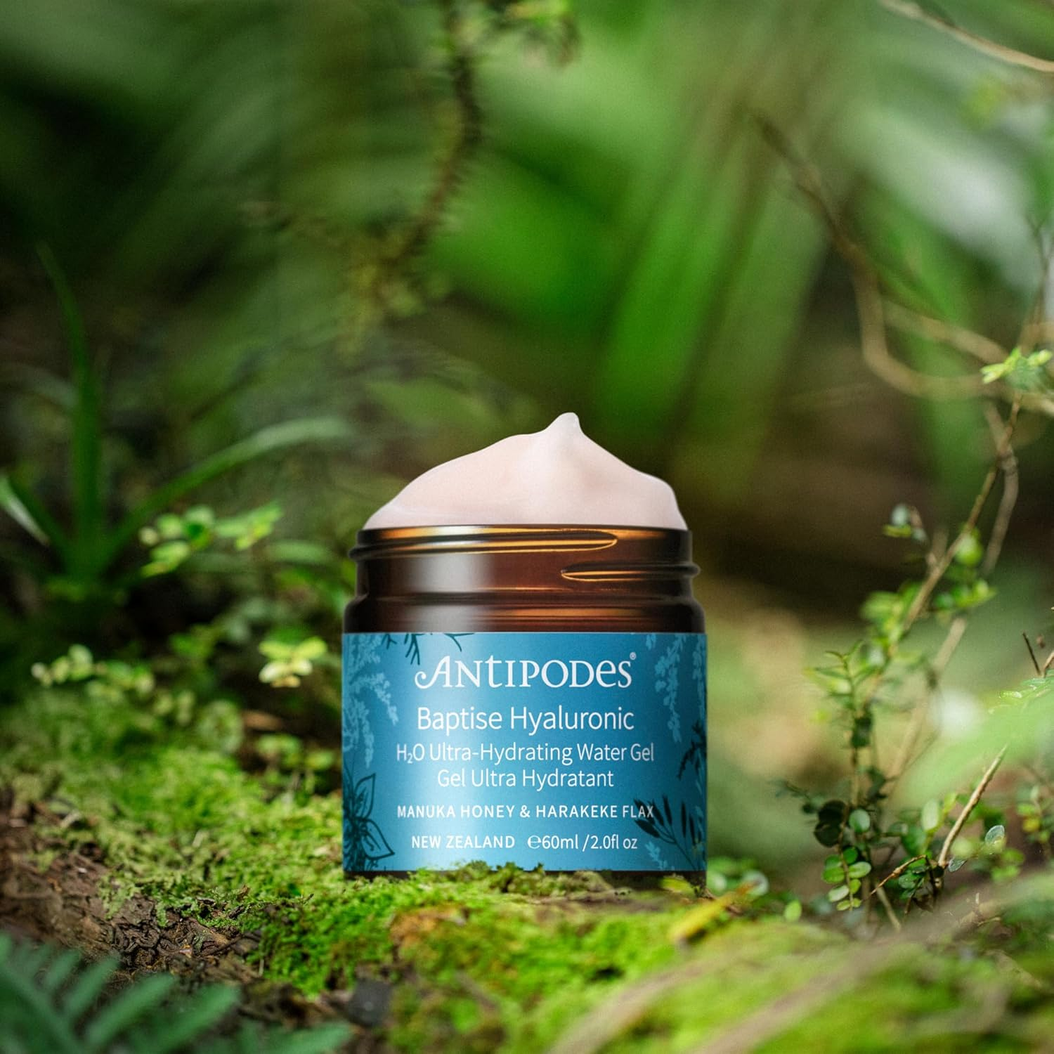 Antipodes Baptise H2O Ultra-Hydrating Water Gel Moisturiser &ndash; Plant-Based Hyaluronic Acid & Manuka Honey &ndash; Hydrating Moisturiser &ndash; Dry Skin, Dehydrated Skin & Most Skin Types &ndash; 60Ml
