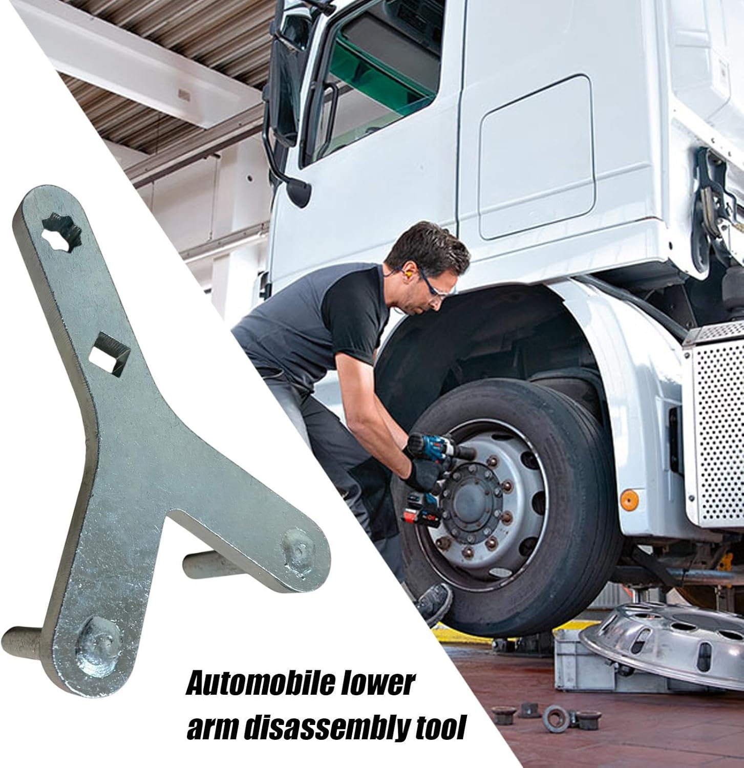 Lower Control Arm Prying Tool, Auto Suspension Bushing Bar, Labor-Saving Arm Lever, Sturdy and Efficient 7.09X4.72X2.83 Inches for Trucks and Vehicle Maintenance image number 4