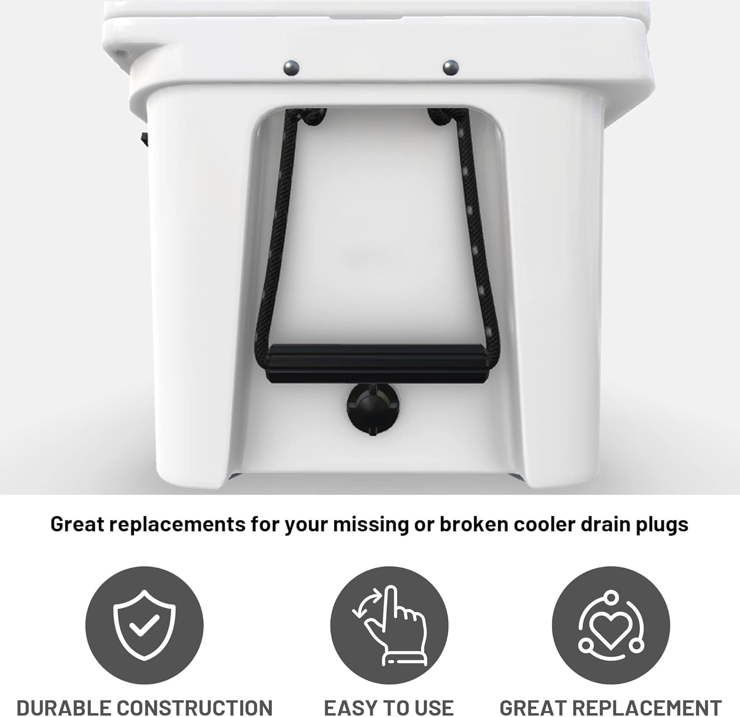 Cooler Drain Plug, 2 Pack Replacement, Compatible with Yeti Roadie, Tundra, and Tank Coolers and Fit for RTIC Coolers image number 4