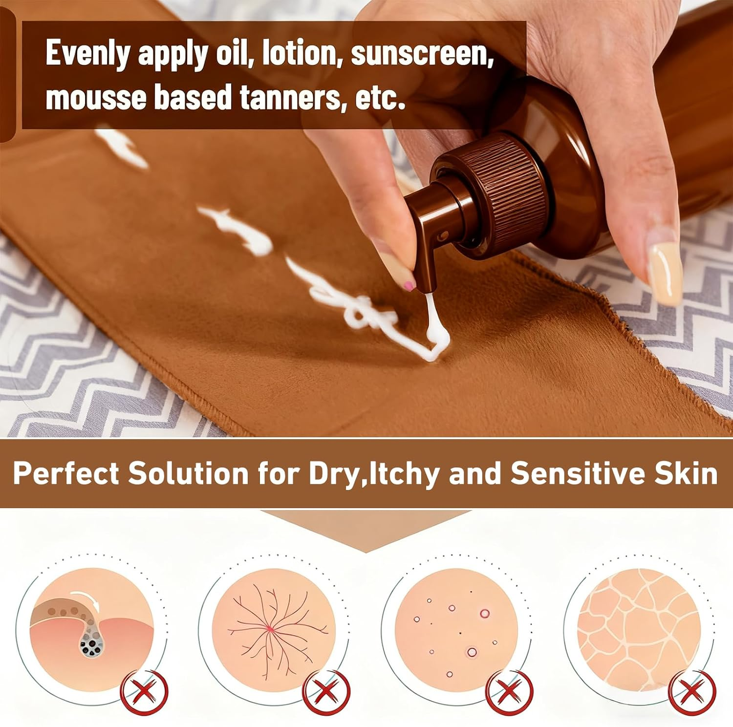 Tanning Mitt & Back Lotion Applicator - Evenly Apply Self Tanner for a Natural, Streak-Free Bronzed Glow image number 1