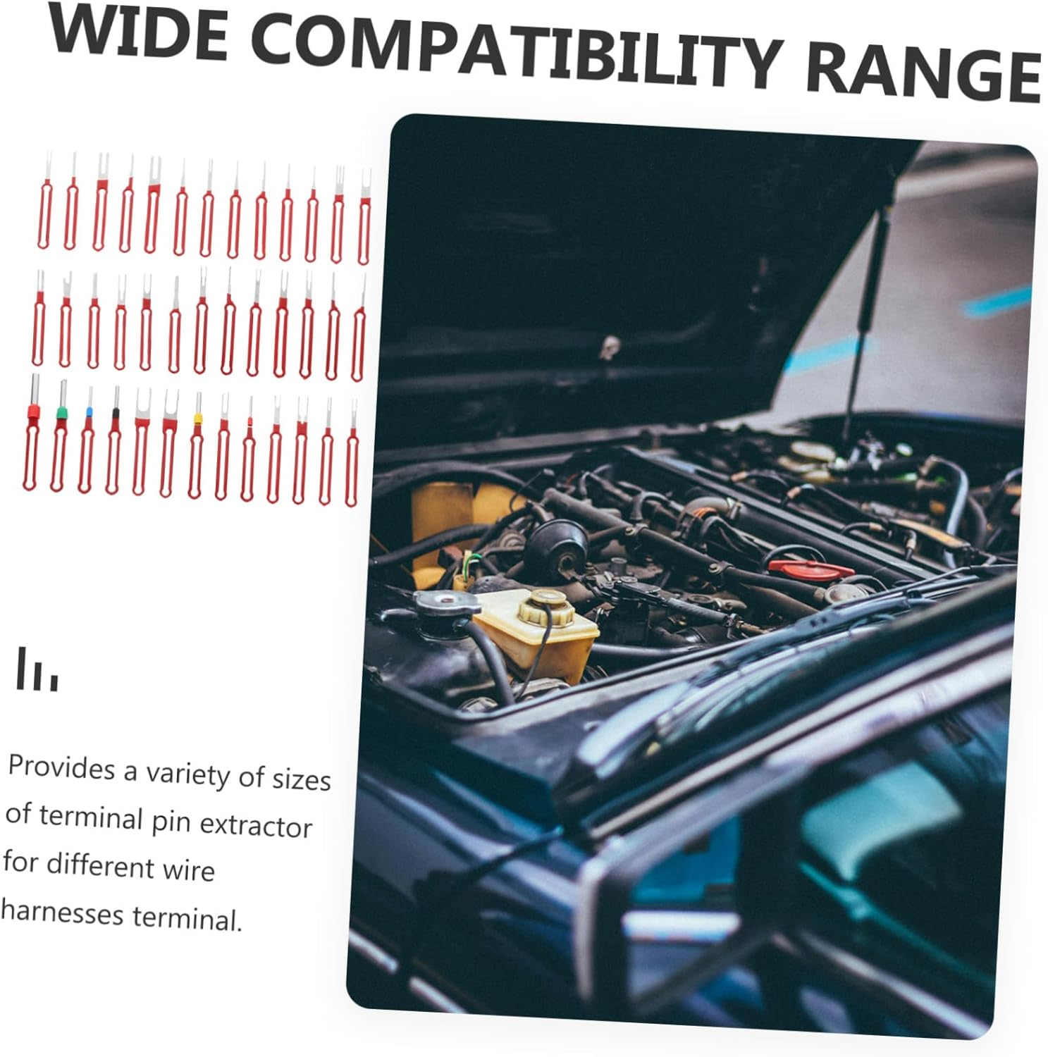 GETAJGHSD 39Pcs Automotive Terminal Pin Remover Tool Car Tools Terminal Ejector Kit image number 6