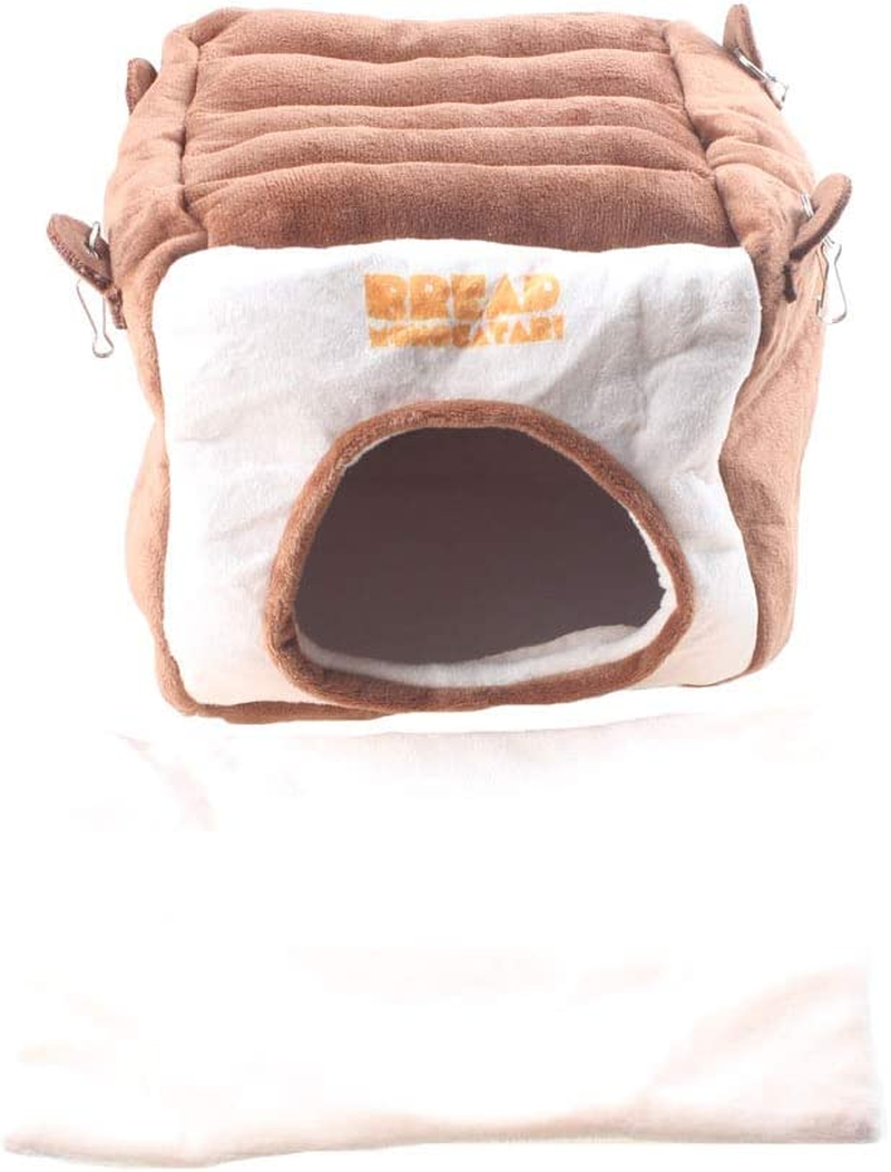 Emours Small Animal Warmly House Cage Hanging Bed with Bed Mat for Chinchilla, Guinea Pigs, Squirrel and Other Similar Size Animals, Large image number 5