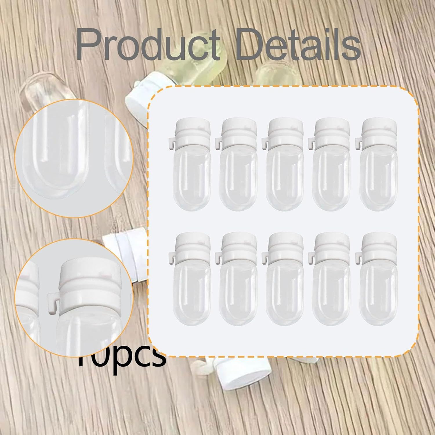 Kokiya 10Pcs Mini Dropper Bottle 2Ml DIY Refillable for Cream Toiletries Makeup image number 4