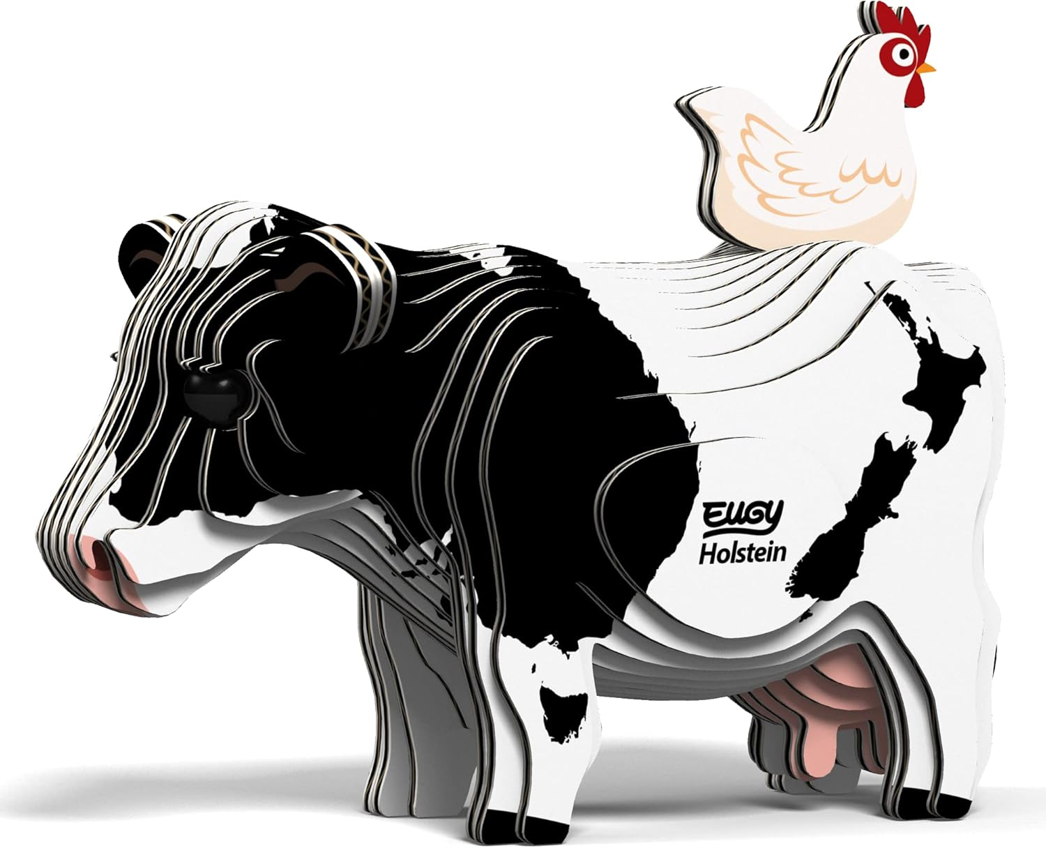 EUGY 079 Holstein Friesian 3D Puzzle - 23 Piece Eco-Friendly Educational Toy Puzzle for Boys, Girls & Kids Ages 6+