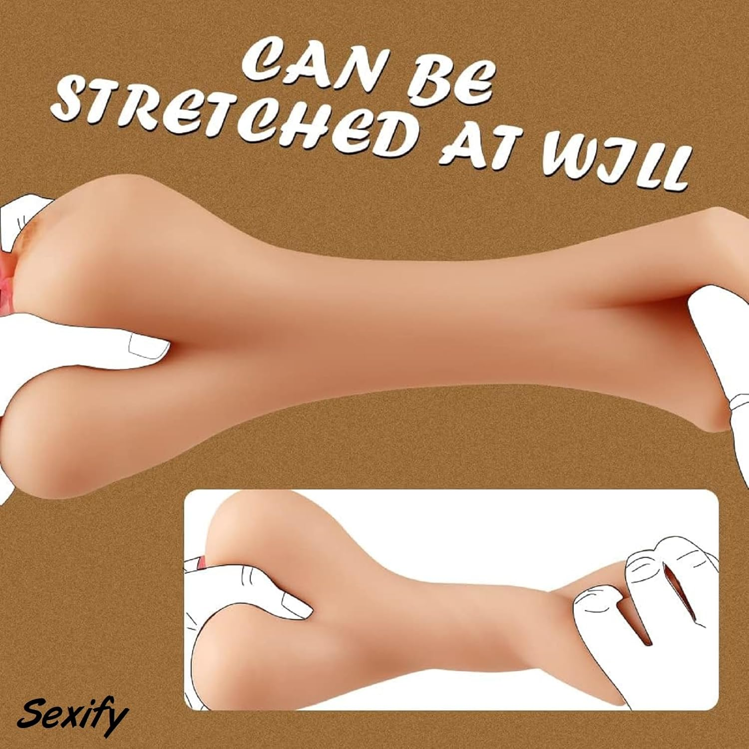 Male Masturbator Stroker Realistic Vagina Handheld Male Masturbation, Pocket Pussy Mens Adult Sex Toy image number 3