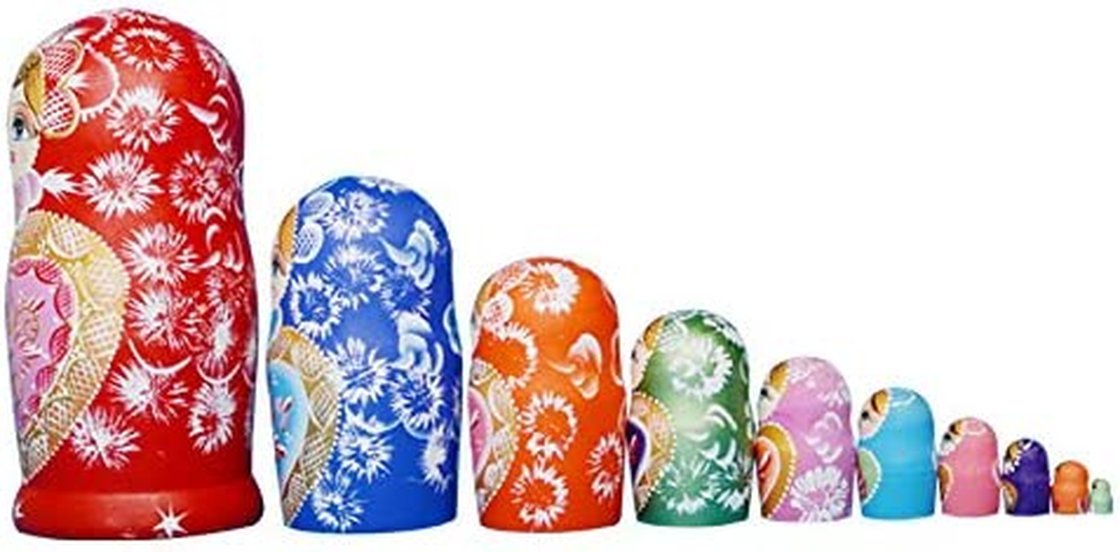 10Pcs Russian Nesting Dolls Matryoshka Handmade1051 image number 1