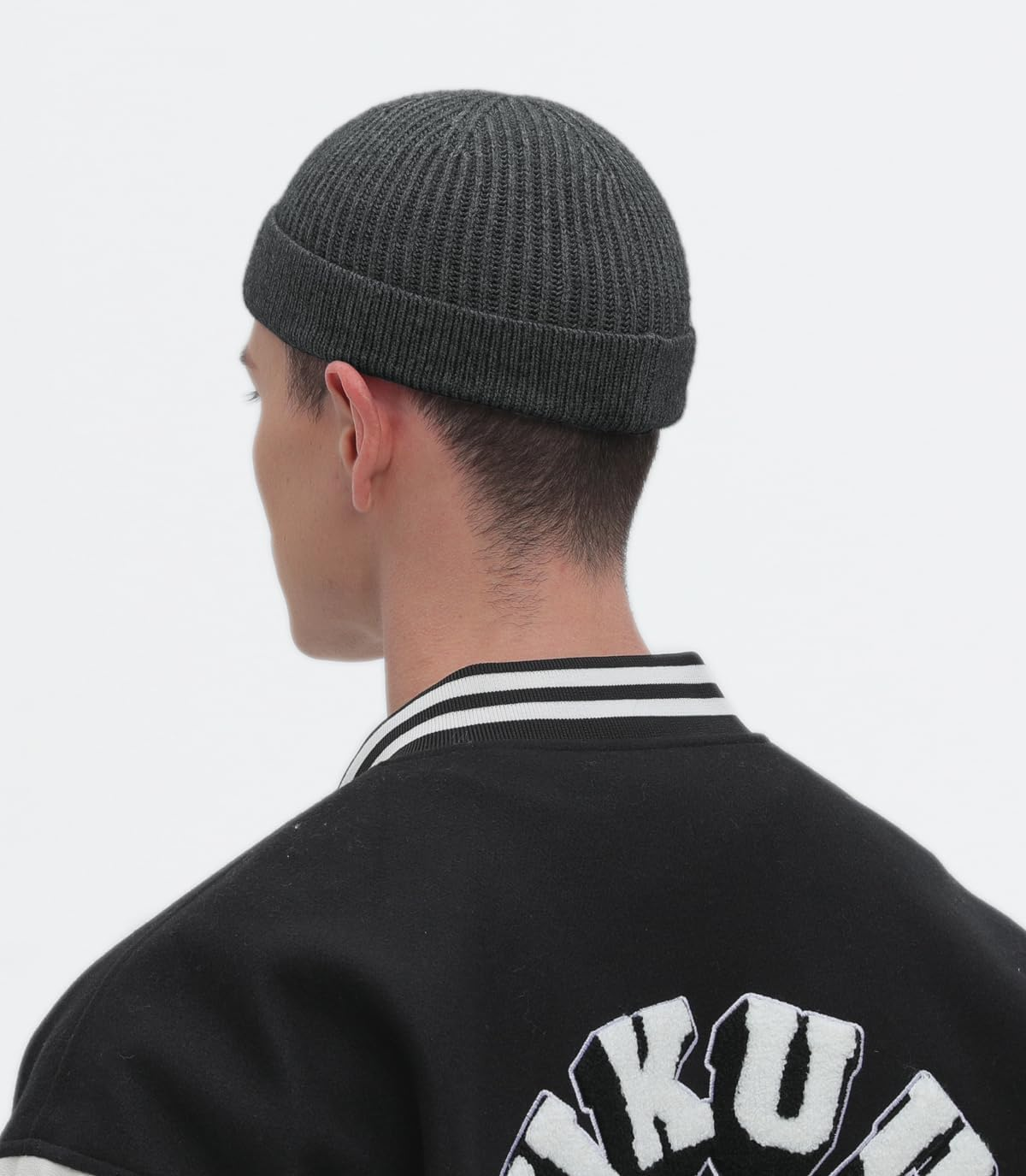 Swag Wool Short Fisherman Beanie for Men Women, Knit Cuff Trawler Beanie Watch Hat, Soft Spring Fall Skull Cap Unisex - Black image number 6