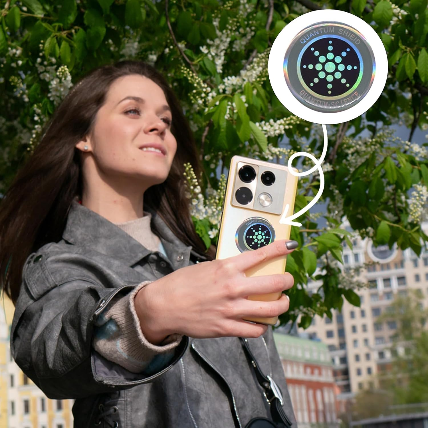 BFUZXY Pack of 12 EMF Blocker, Radiation Blocker Mobile Phone Stickers, Anti-Radiation Shielding Stickers, Self-Adhesive image number 5