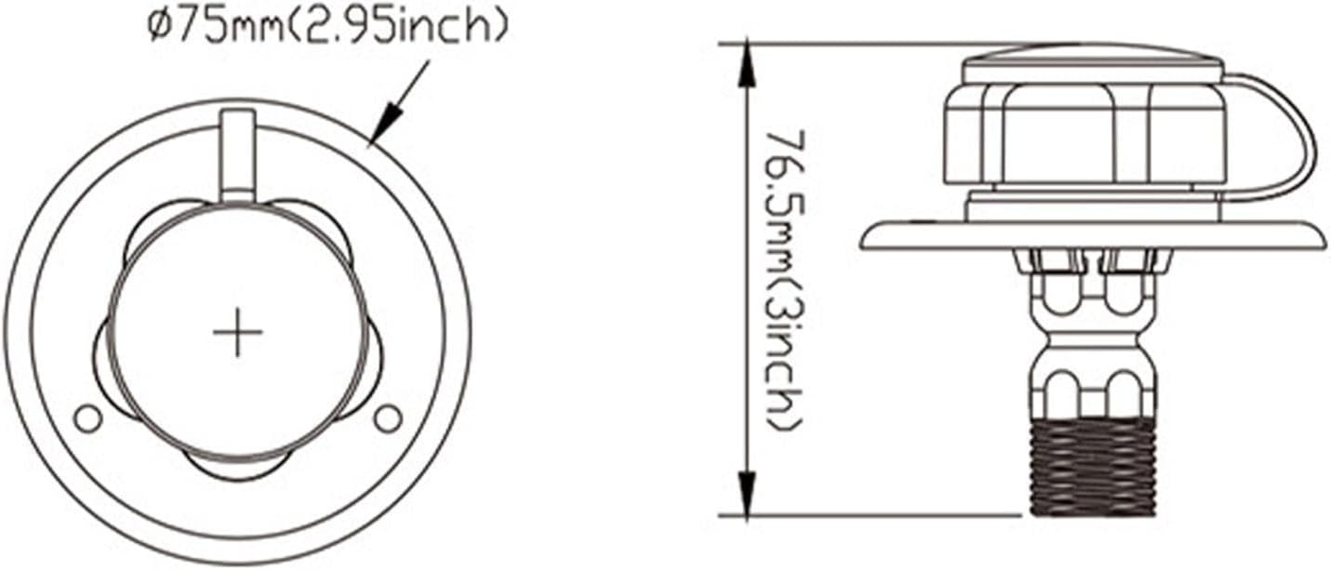 POCHY RV Water Inlet | RV Water Fill Hatch - Reusable RV Fresh Water Fill Hatch Inlet for RV Trailer Motorhomes Caravans image number 3